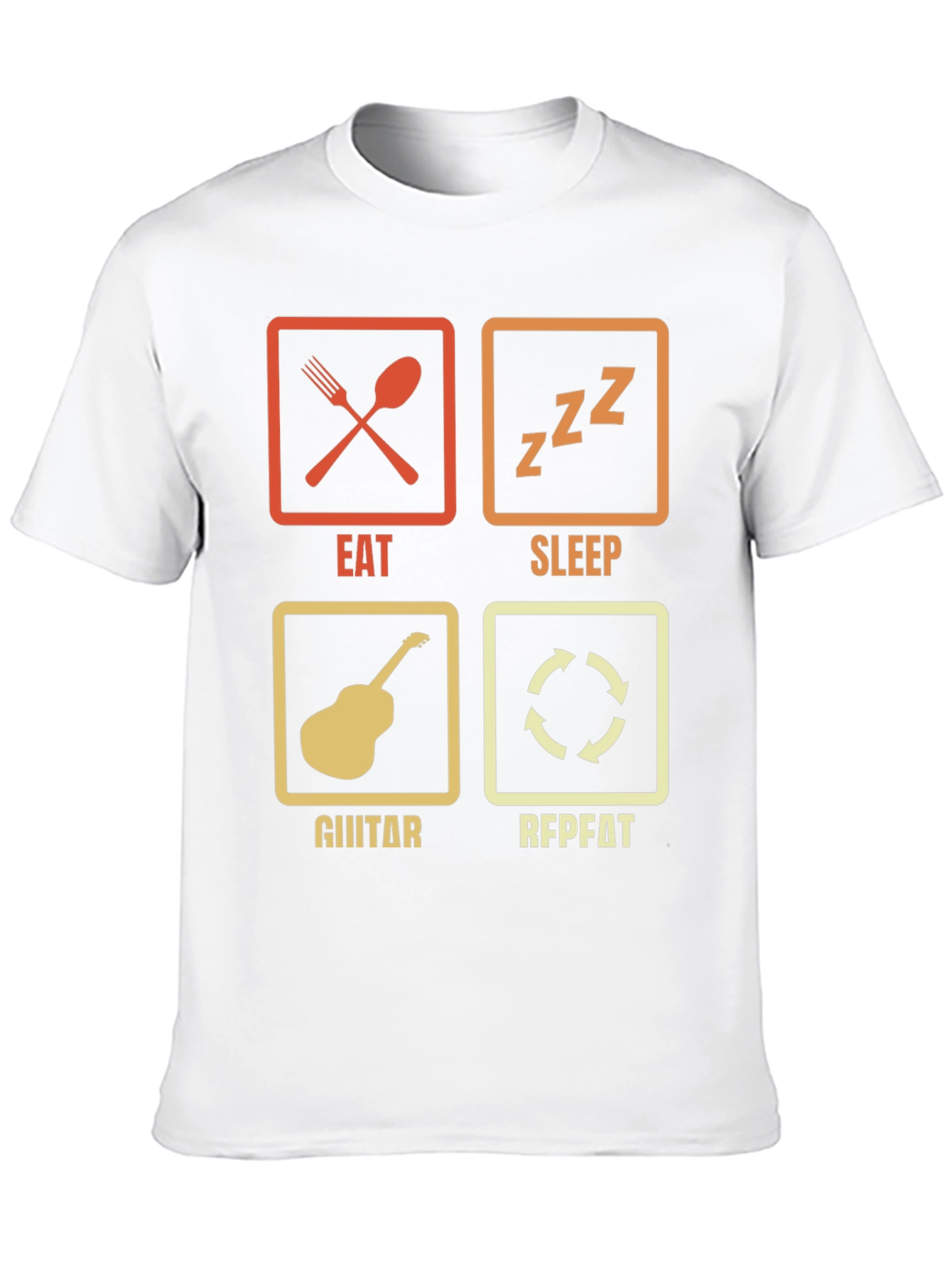 Eat Sleep Guitar Repeat Graphic Tee