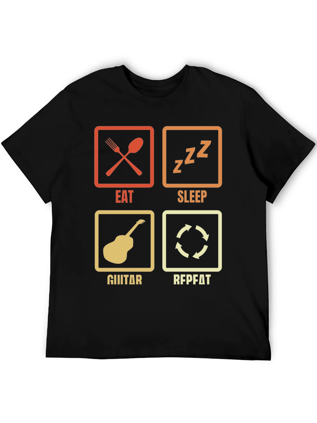 Eat Sleep Guitar Repeat Graphic Tee