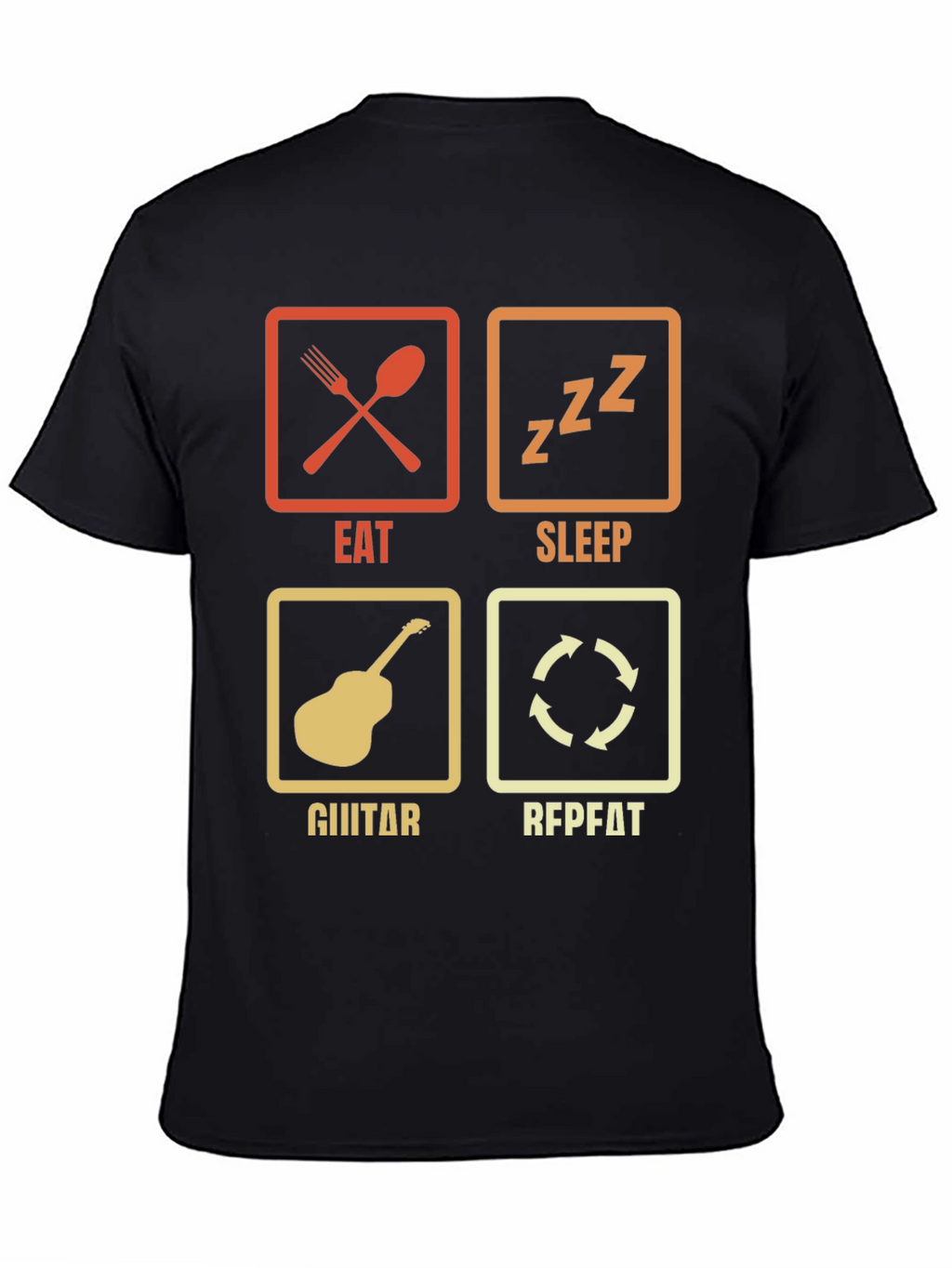 Eat Sleep Guitar Repeat Graphic Tee