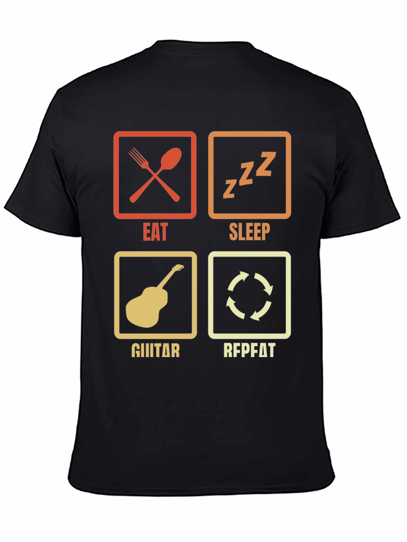 Eat Sleep Guitar Repeat Graphic Tee