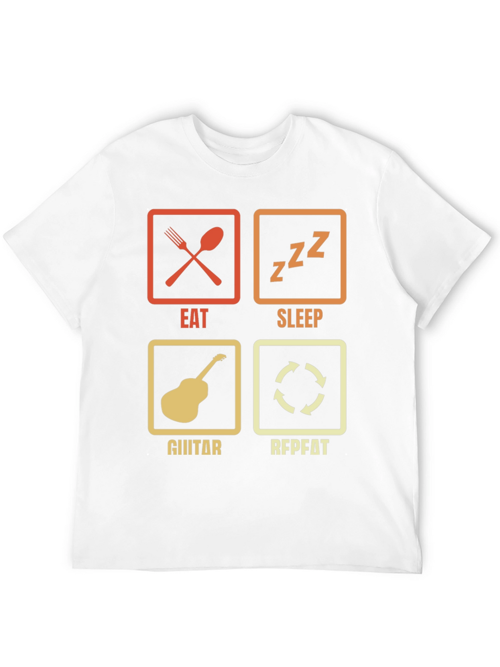 Eat Sleep Guitar Repeat Graphic Tee