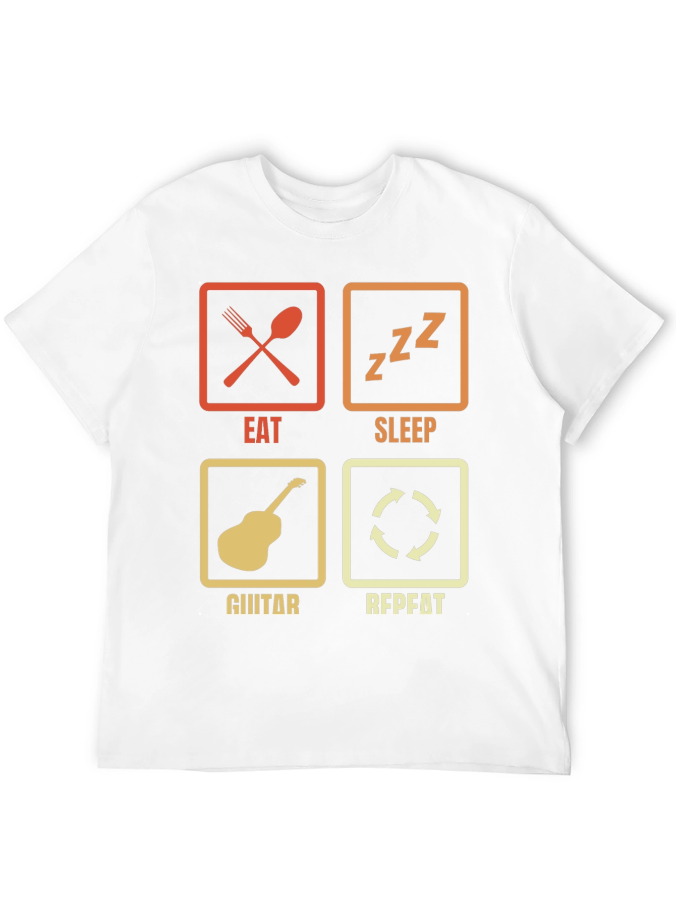 Eat Sleep Guitar Repeat Graphic Tee