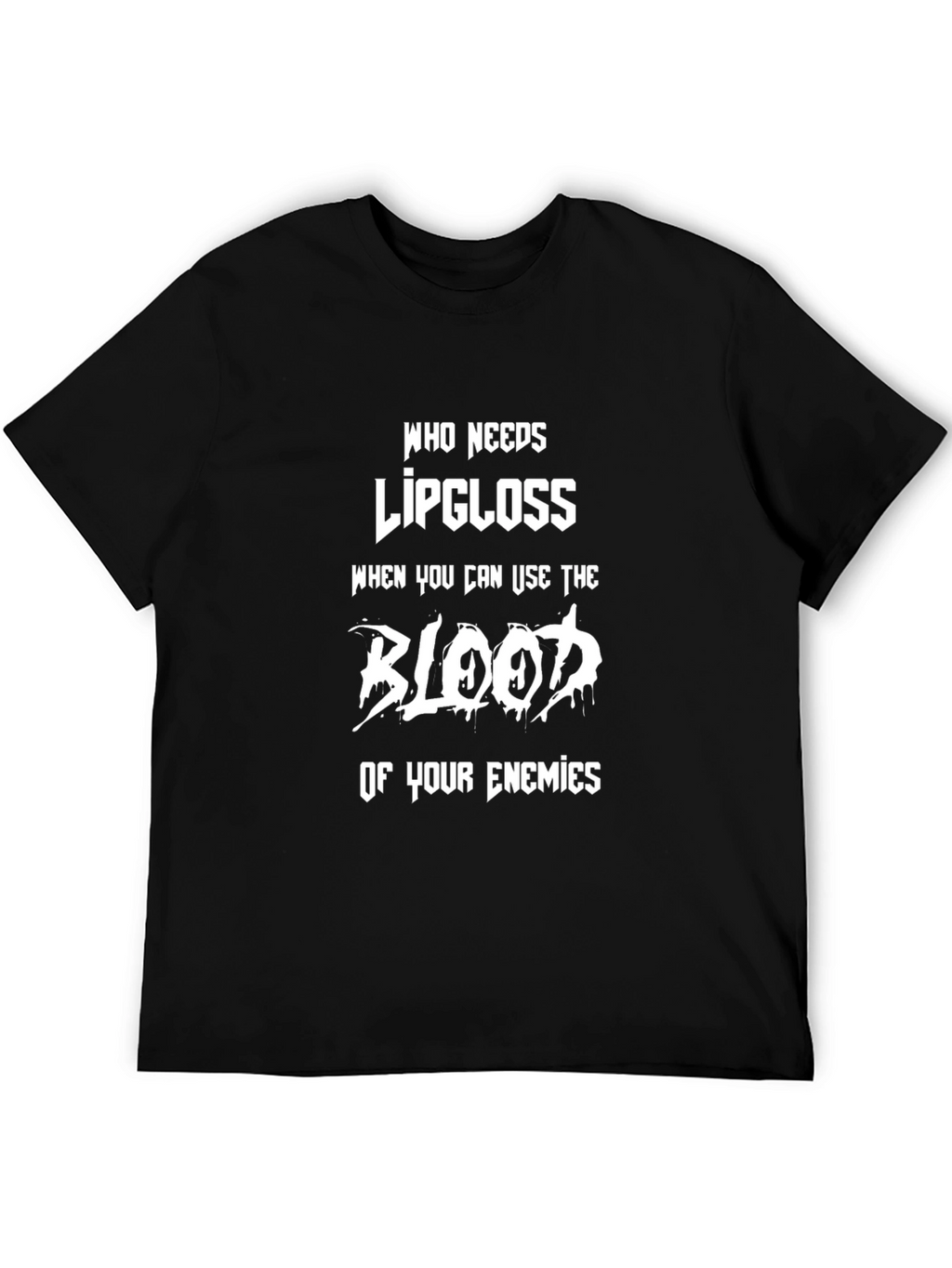 Lipgloss Blood of Enemies Black Graphic T-Shirt