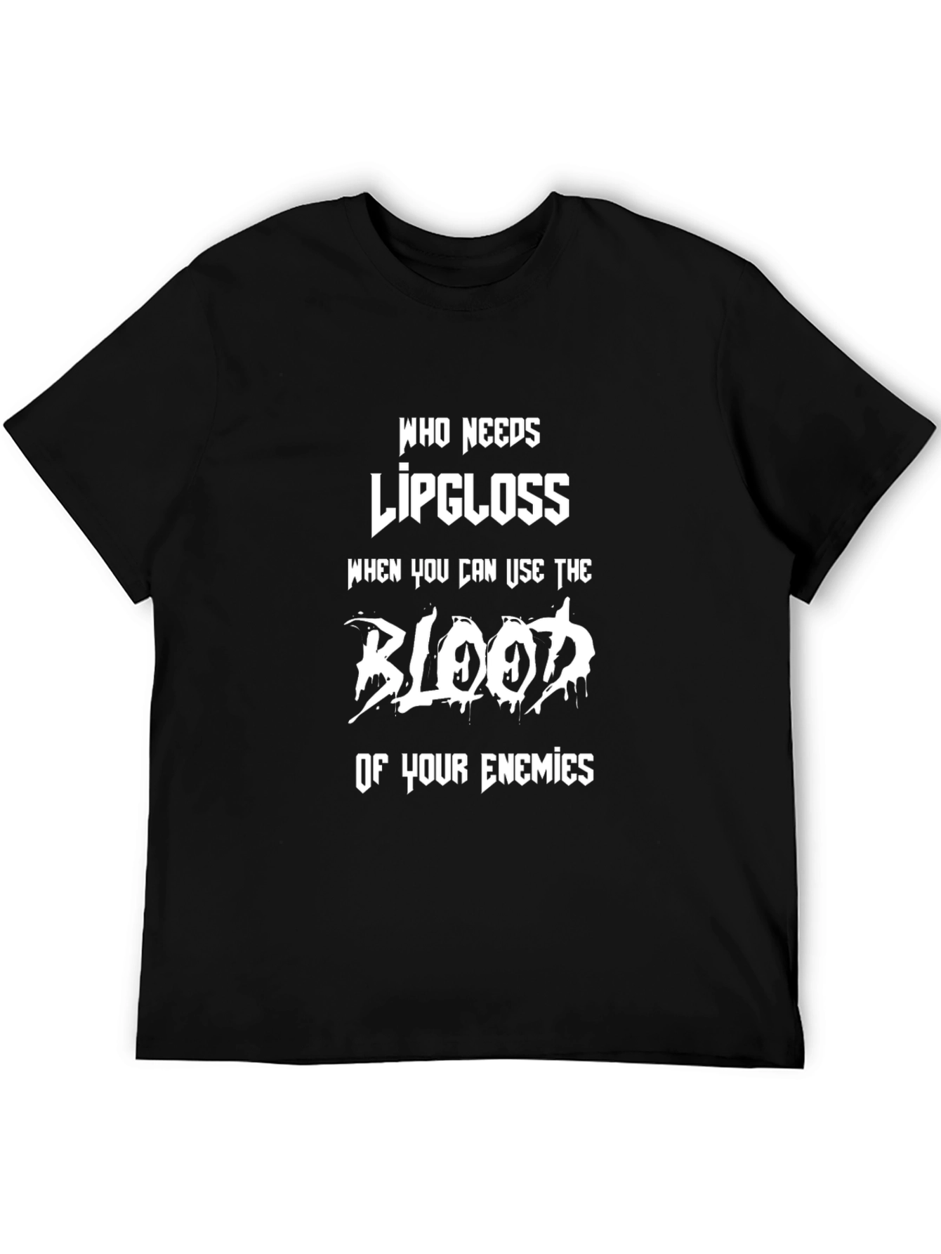 Lipgloss Blood of Enemies Black Graphic T-Shirt