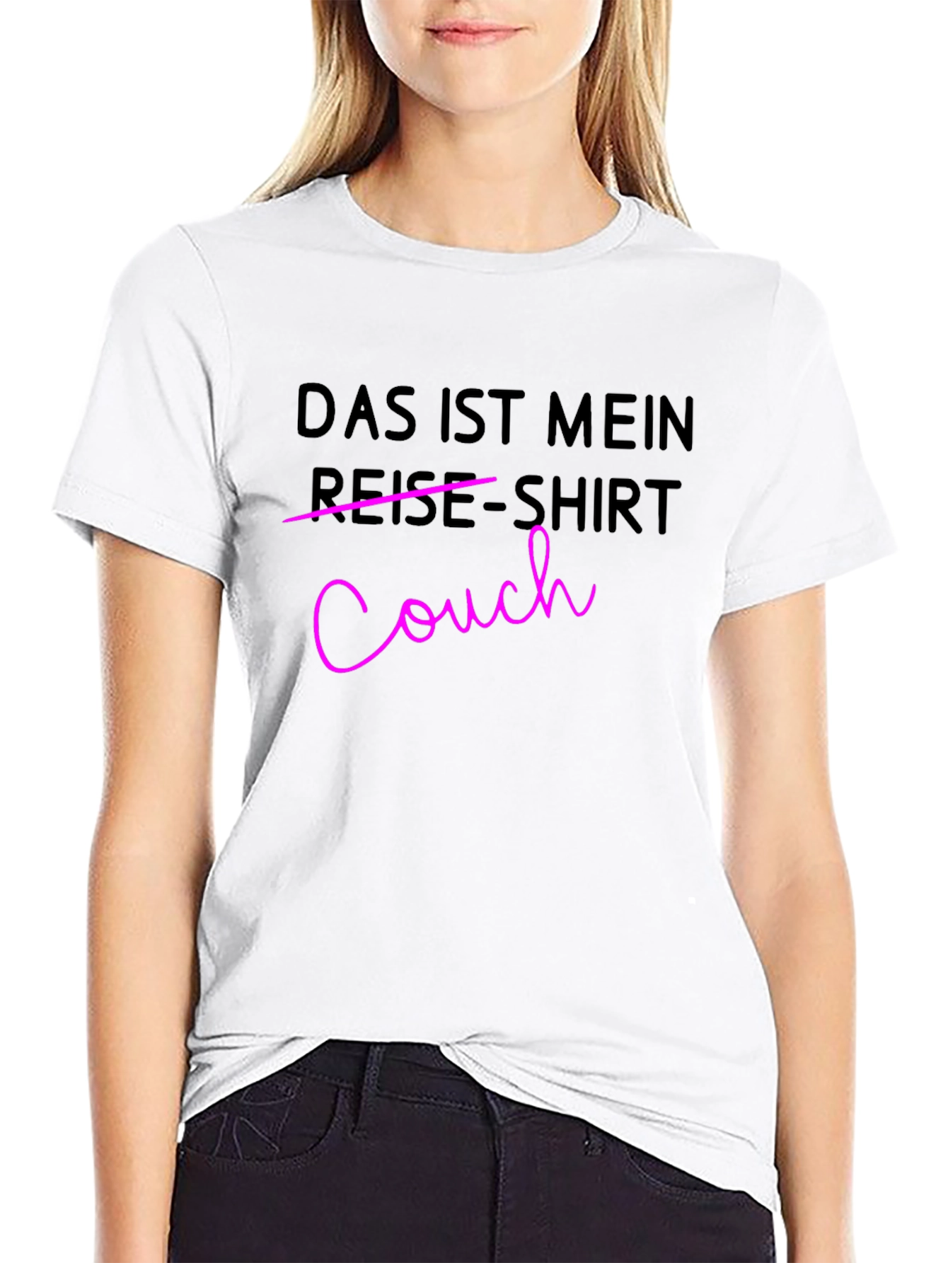 Couch Reise-Shirt Black Tee Funny Lazy Day Shirt