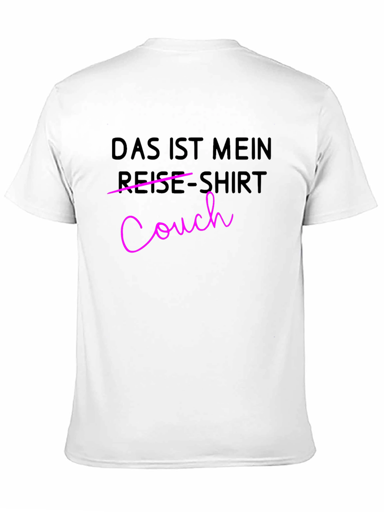 Couch Reise-Shirt Black Tee Funny Lazy Day Shirt