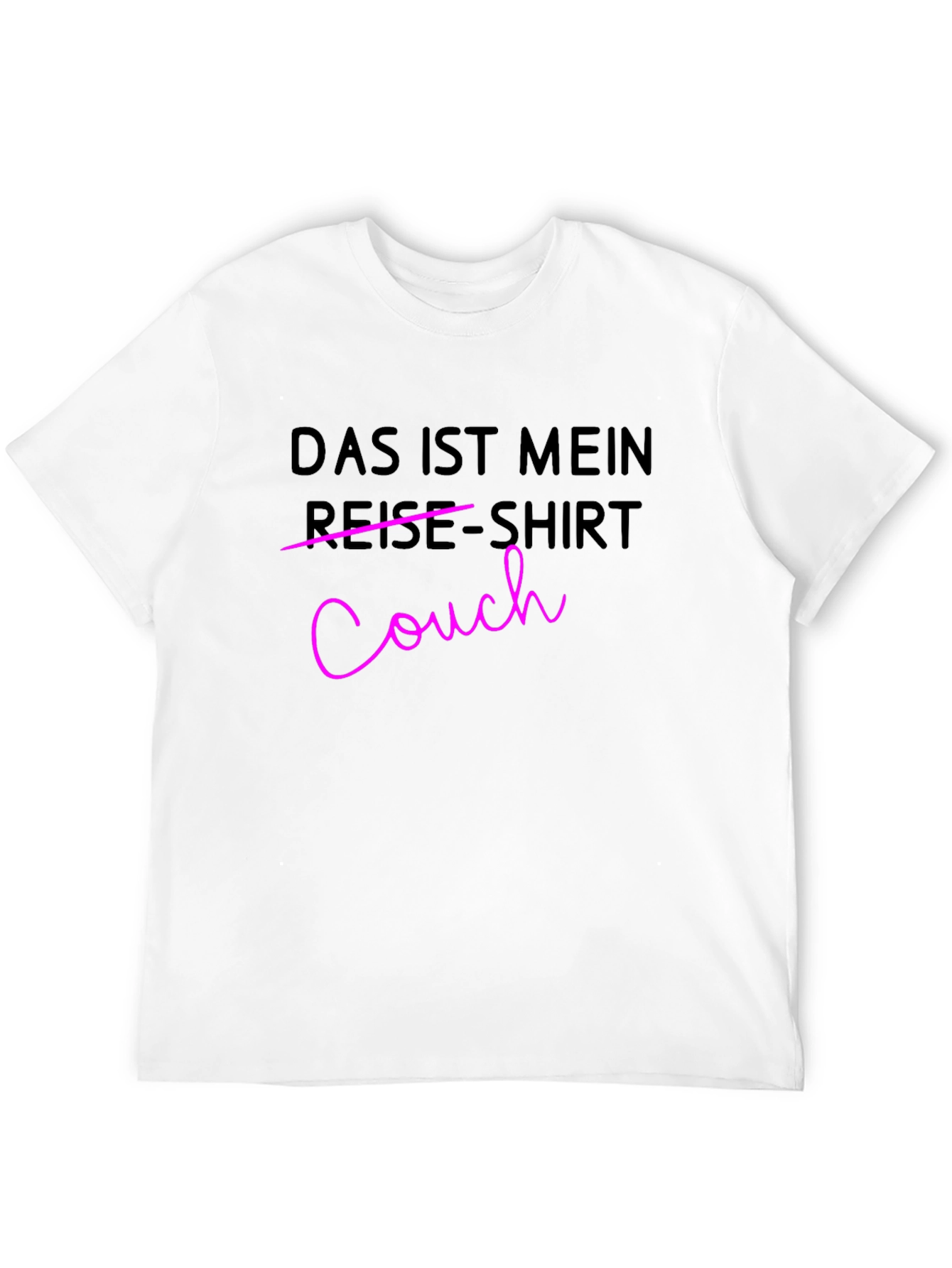 Couch Reise-Shirt Black Tee Funny Lazy Day Shirt