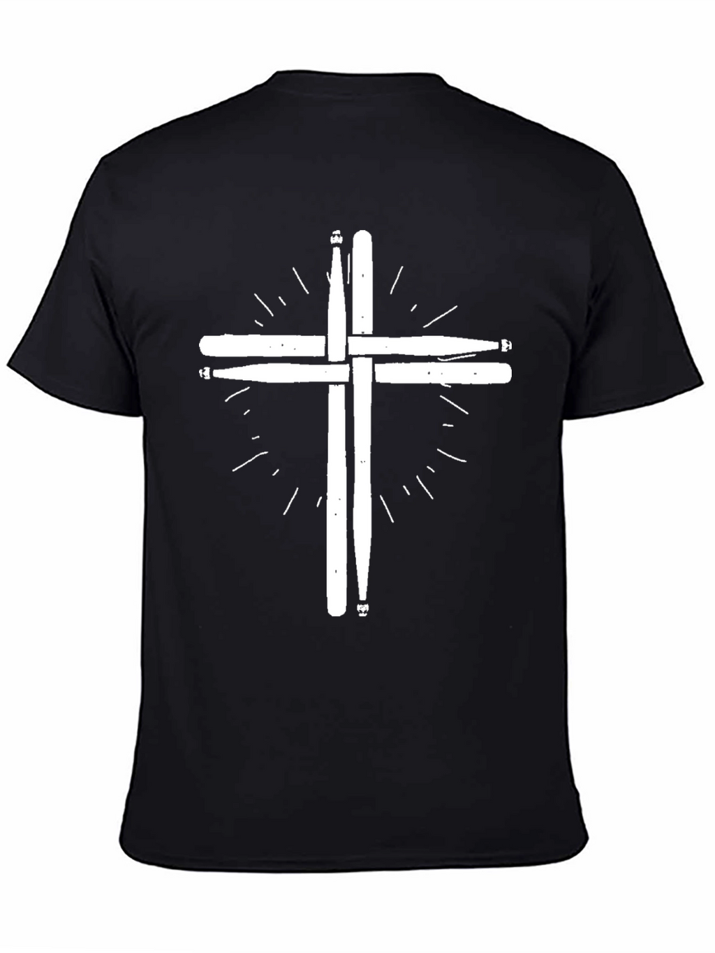 Drum Sticks Cross T-Shirt - Musician Tee