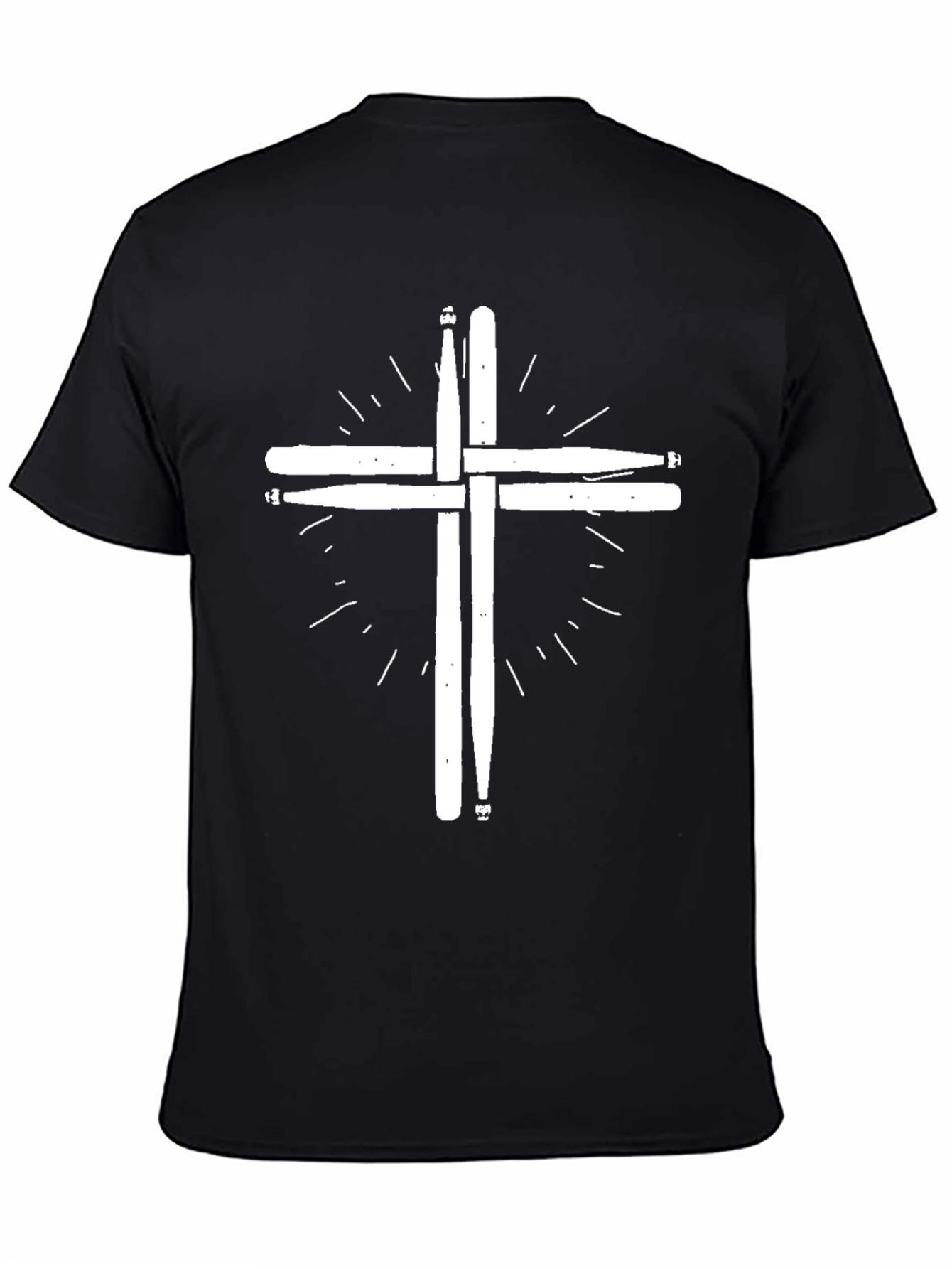 Drum Sticks Cross T-Shirt - Musician Tee