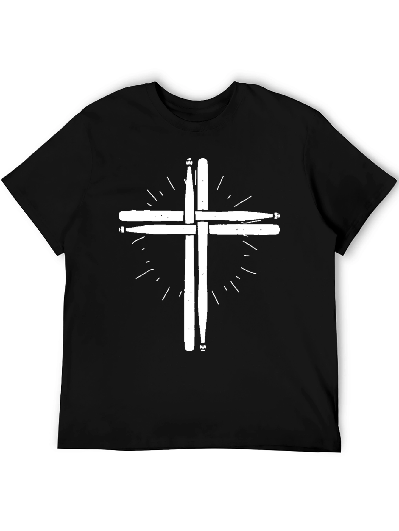 Drum Sticks Cross T-Shirt - Musician Tee