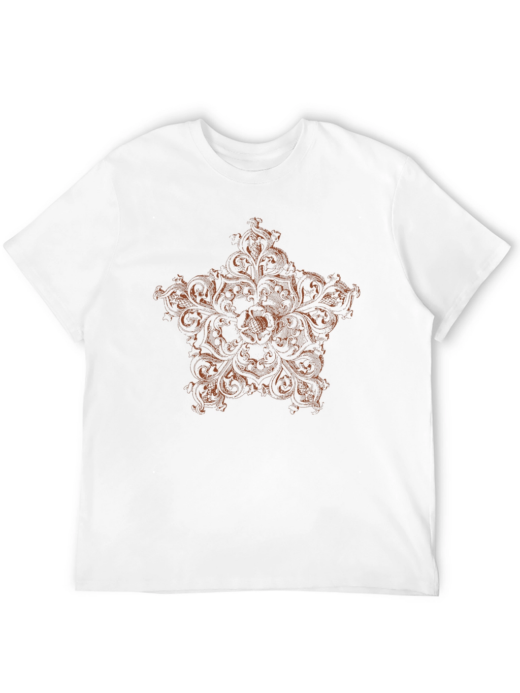 Black T-Shirt with Ornate Star Design