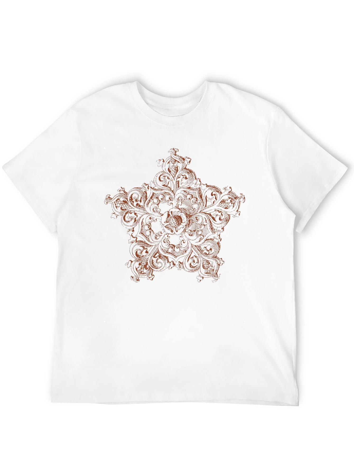 Black T-Shirt with Ornate Star Design