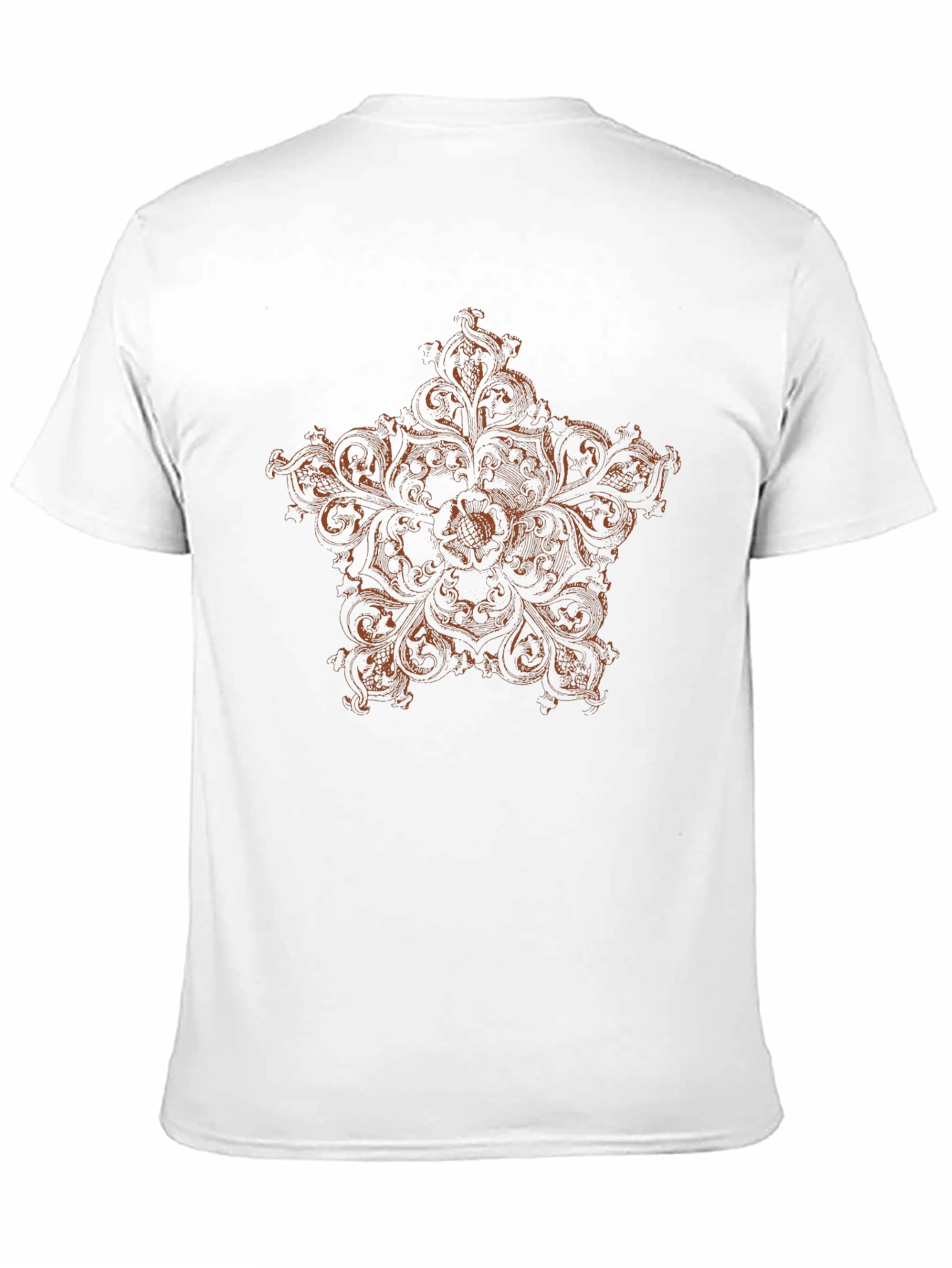 Black T-Shirt with Ornate Star Design