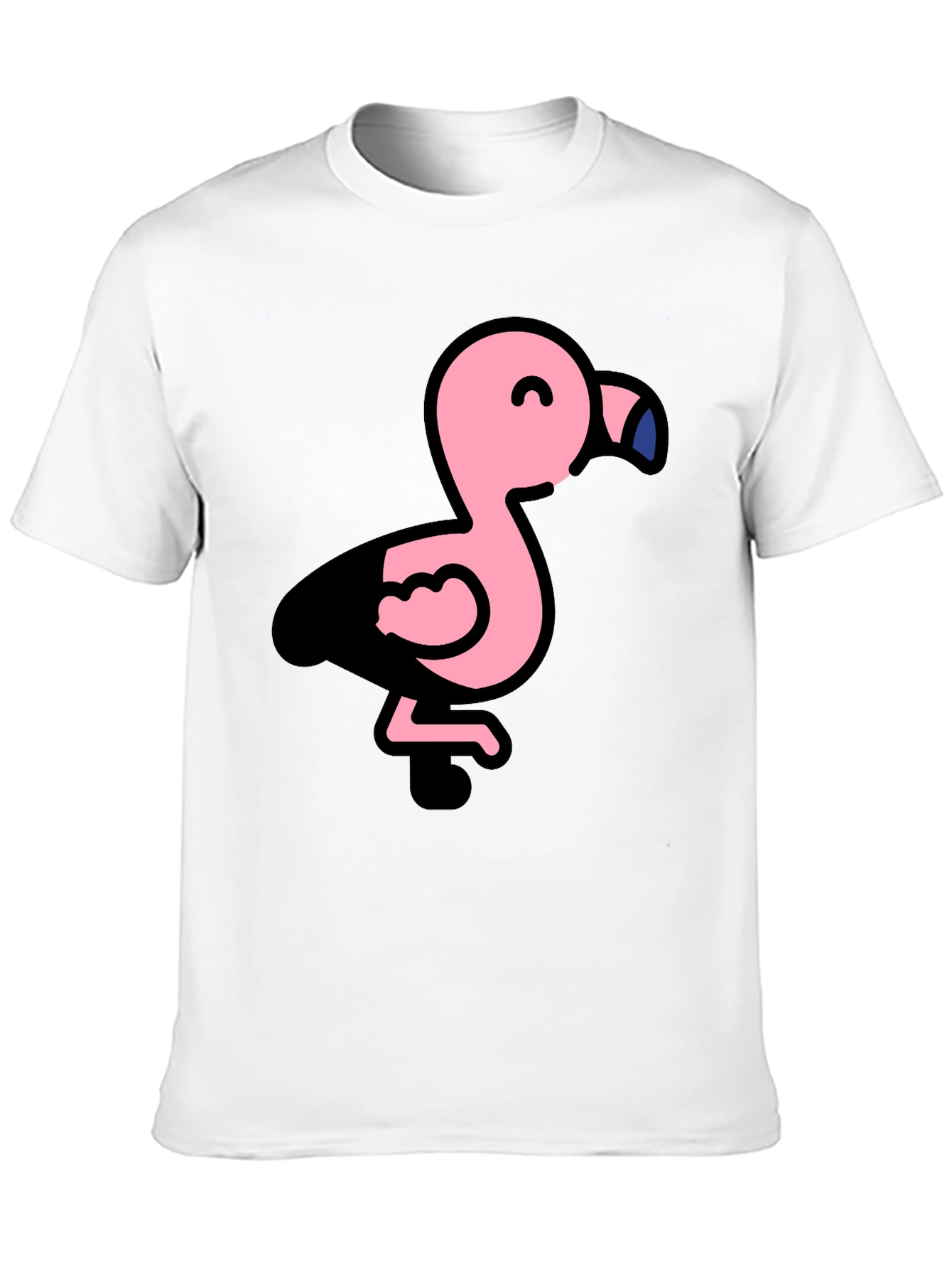 Cute Flamingo Black T-Shirt