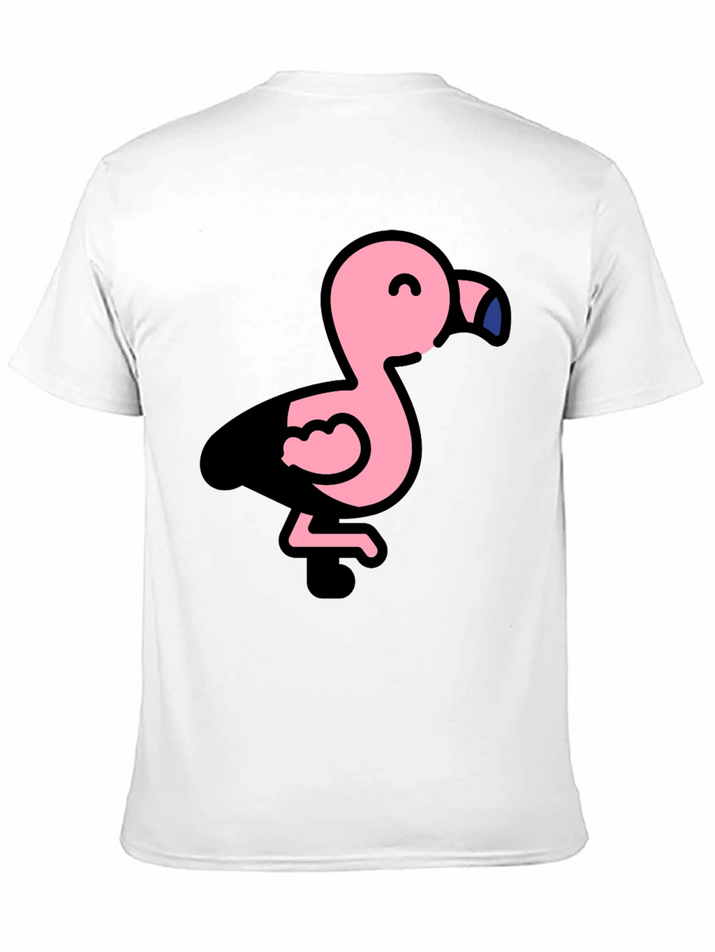 Cute Flamingo Black T-Shirt