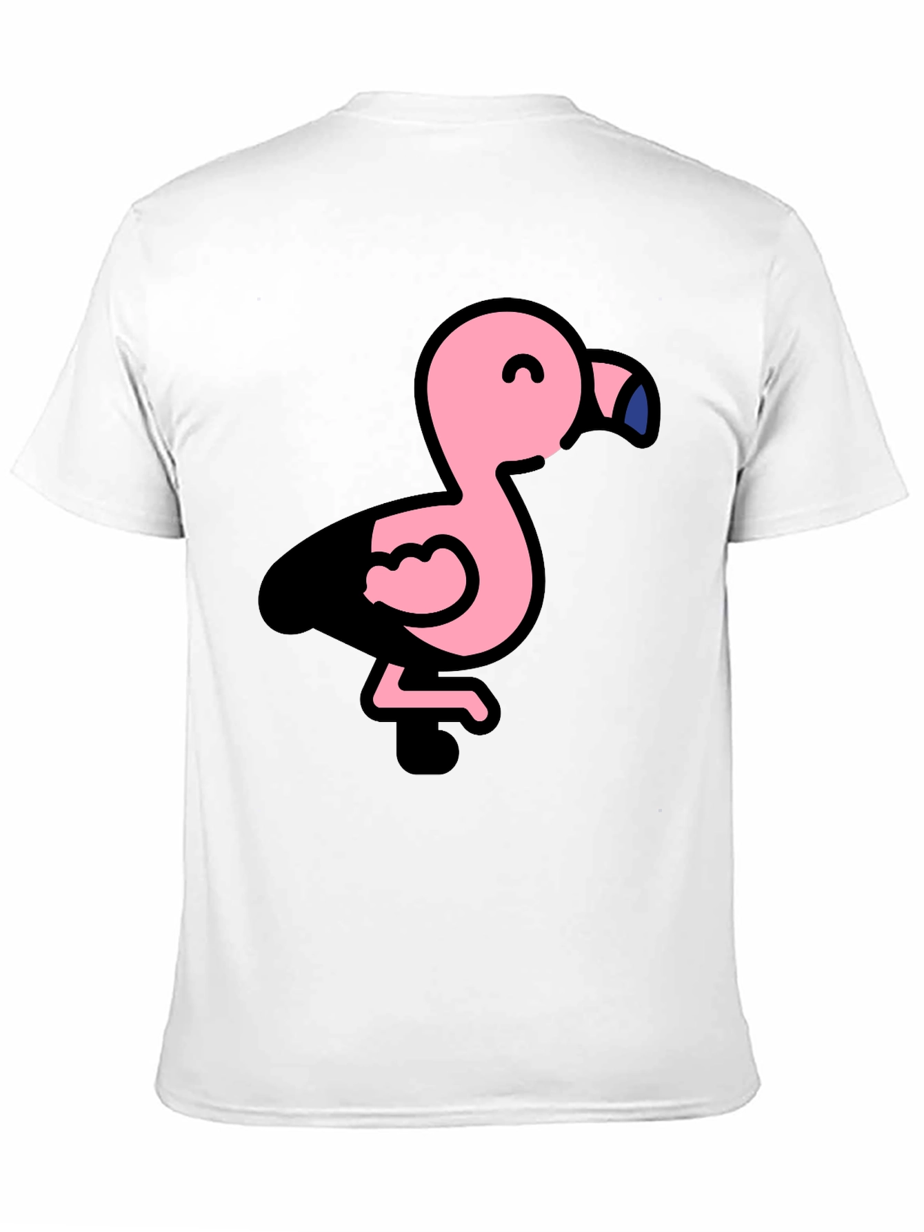 Cute Flamingo Black T-Shirt