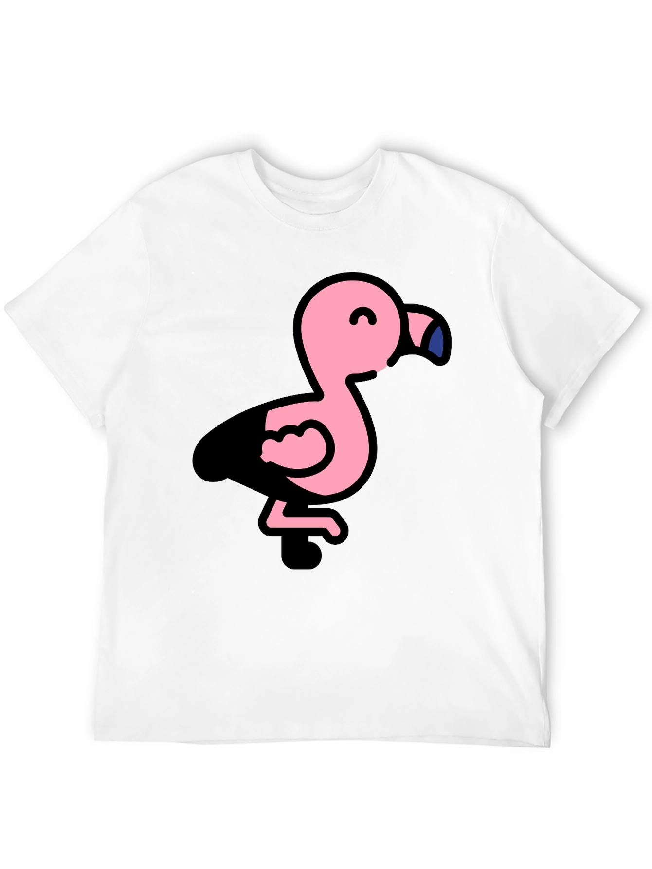 Cute Flamingo Black T-Shirt