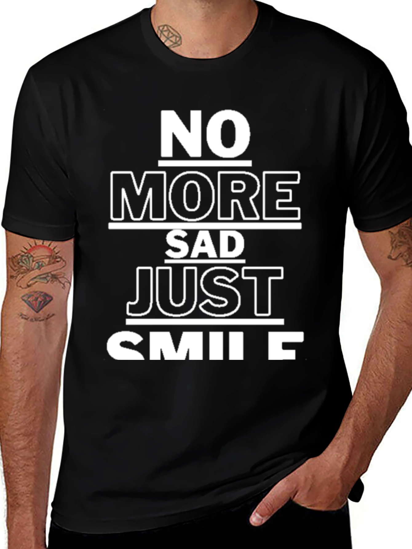 No More Sad Just Smile Graphic Tee