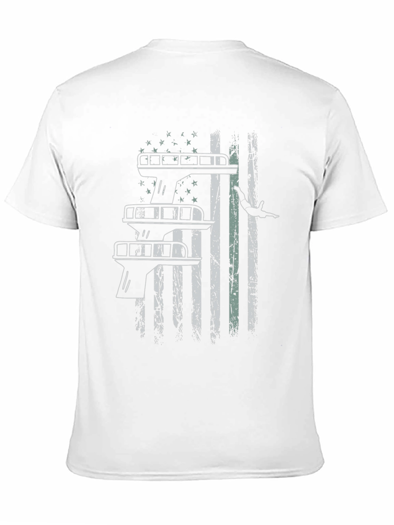 Diver American Flag Graphic T-Shirt