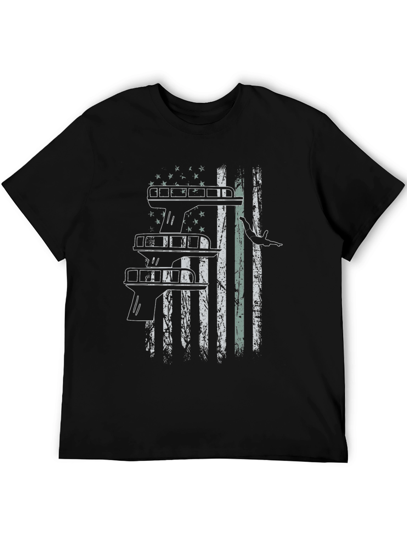 Diver American Flag Graphic T-Shirt