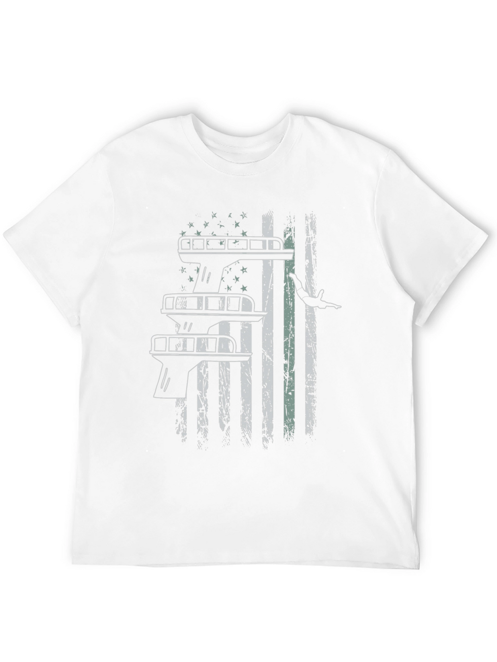 Diver American Flag Graphic T-Shirt