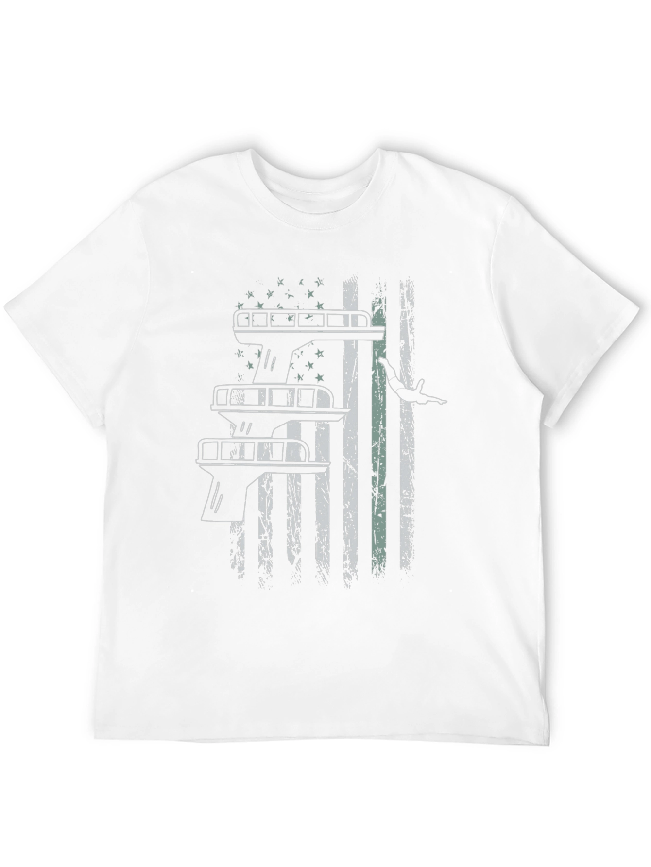 Diver American Flag Graphic T-Shirt
