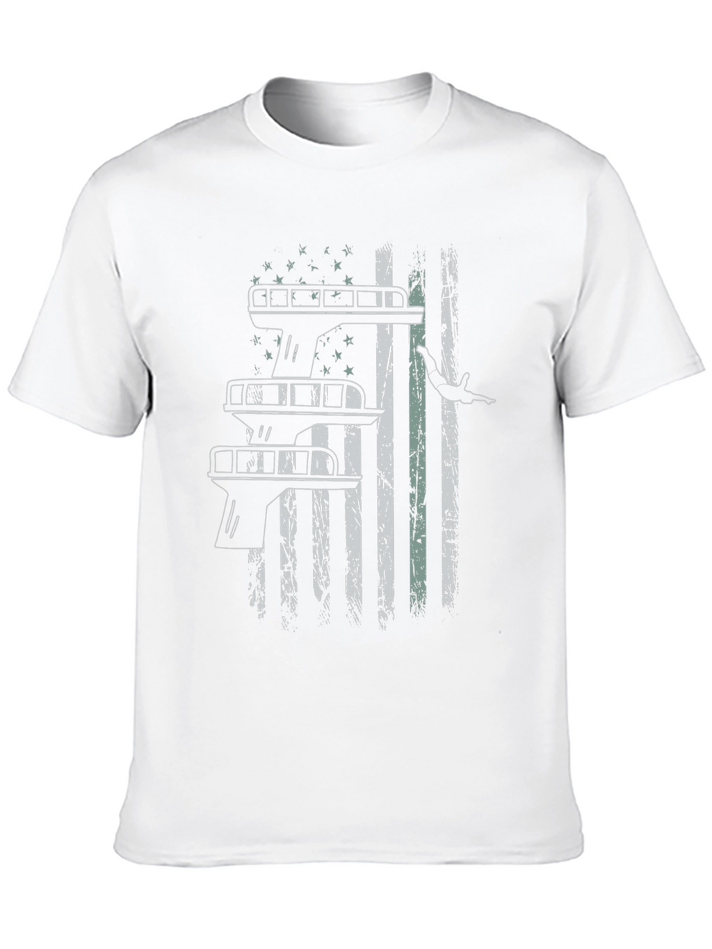 Diver American Flag Graphic T-Shirt