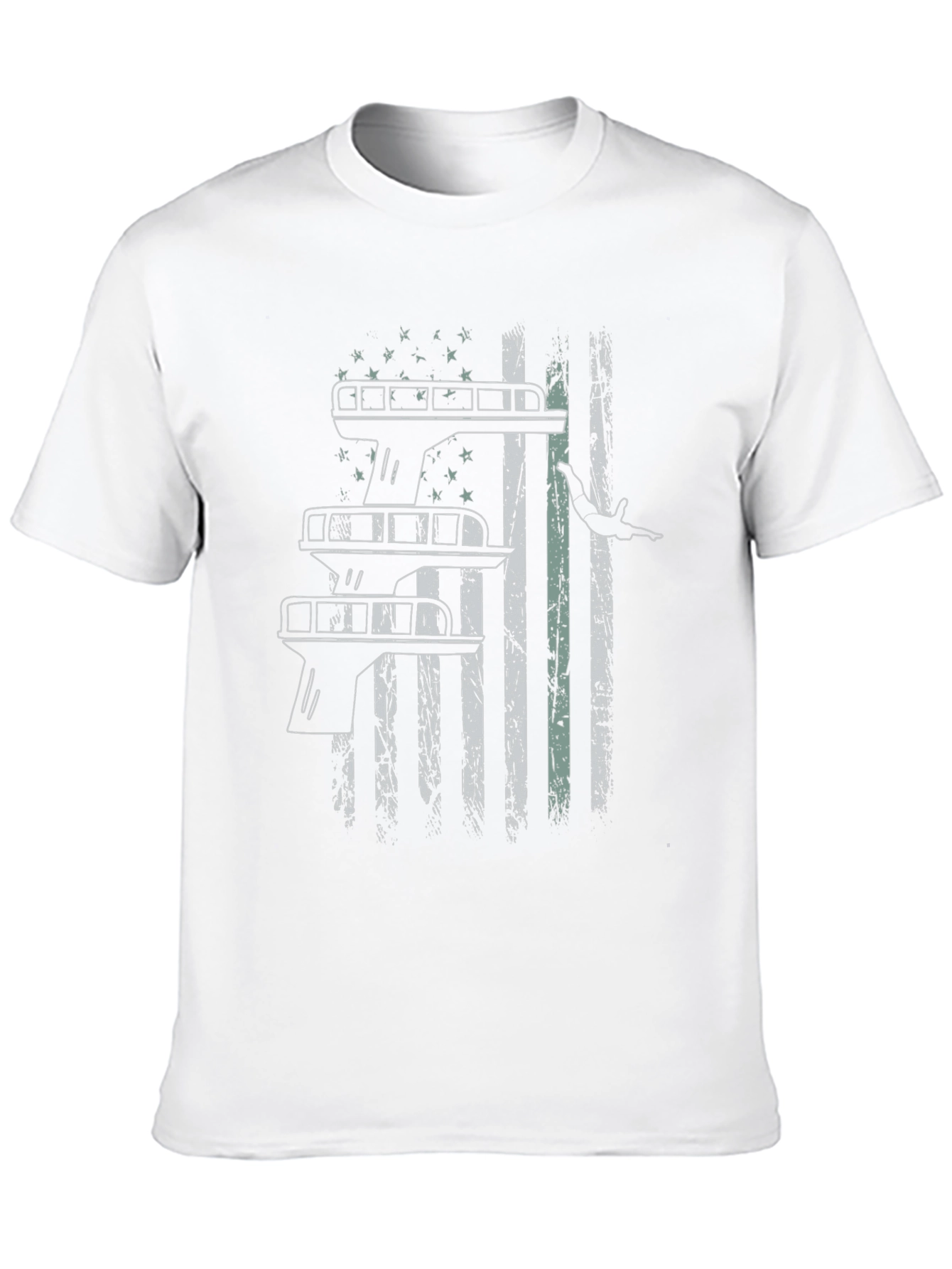 Diver American Flag Graphic T-Shirt