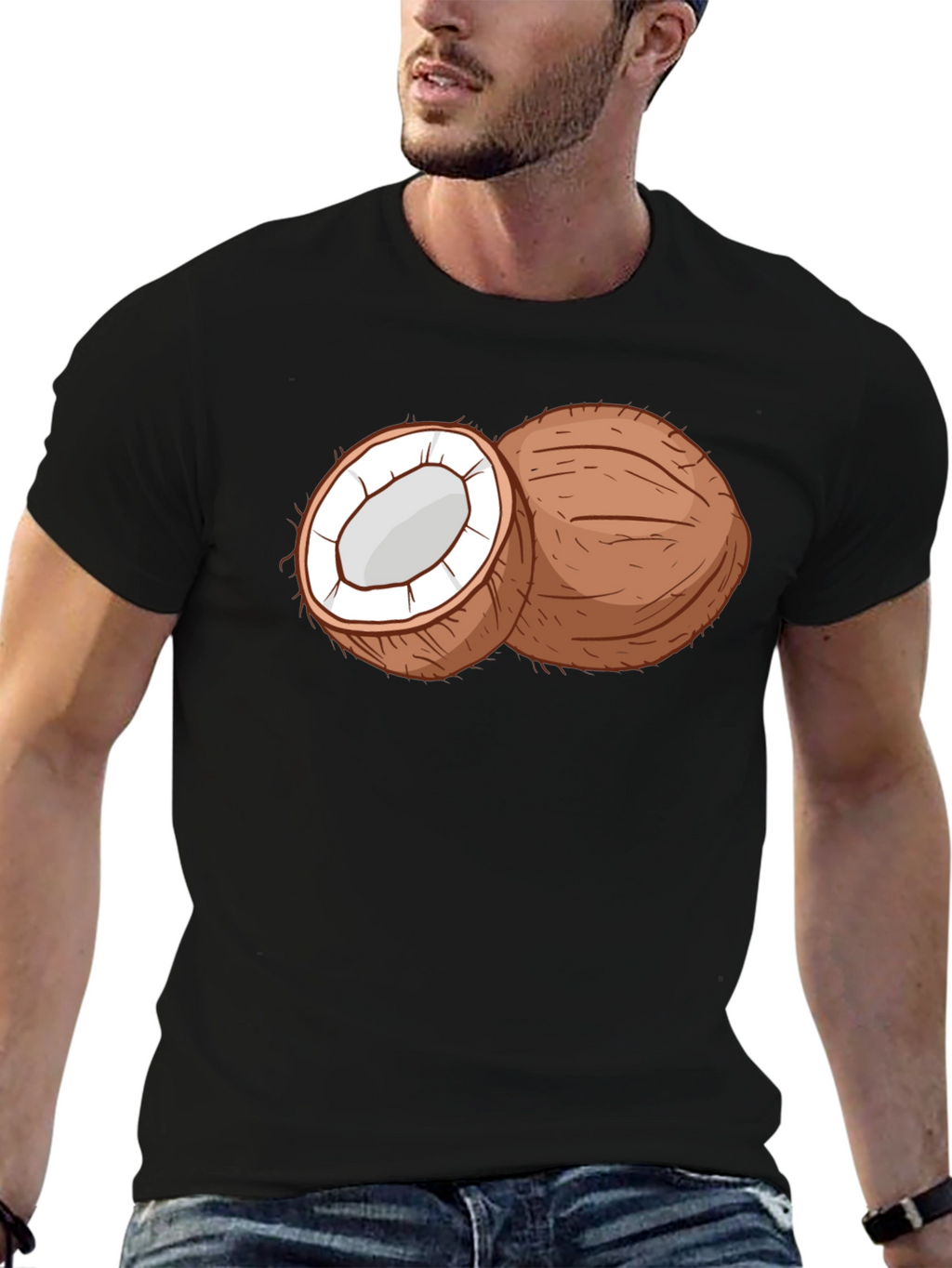 Coconut Graphic Tee - Tropical Fruit T-Shirt