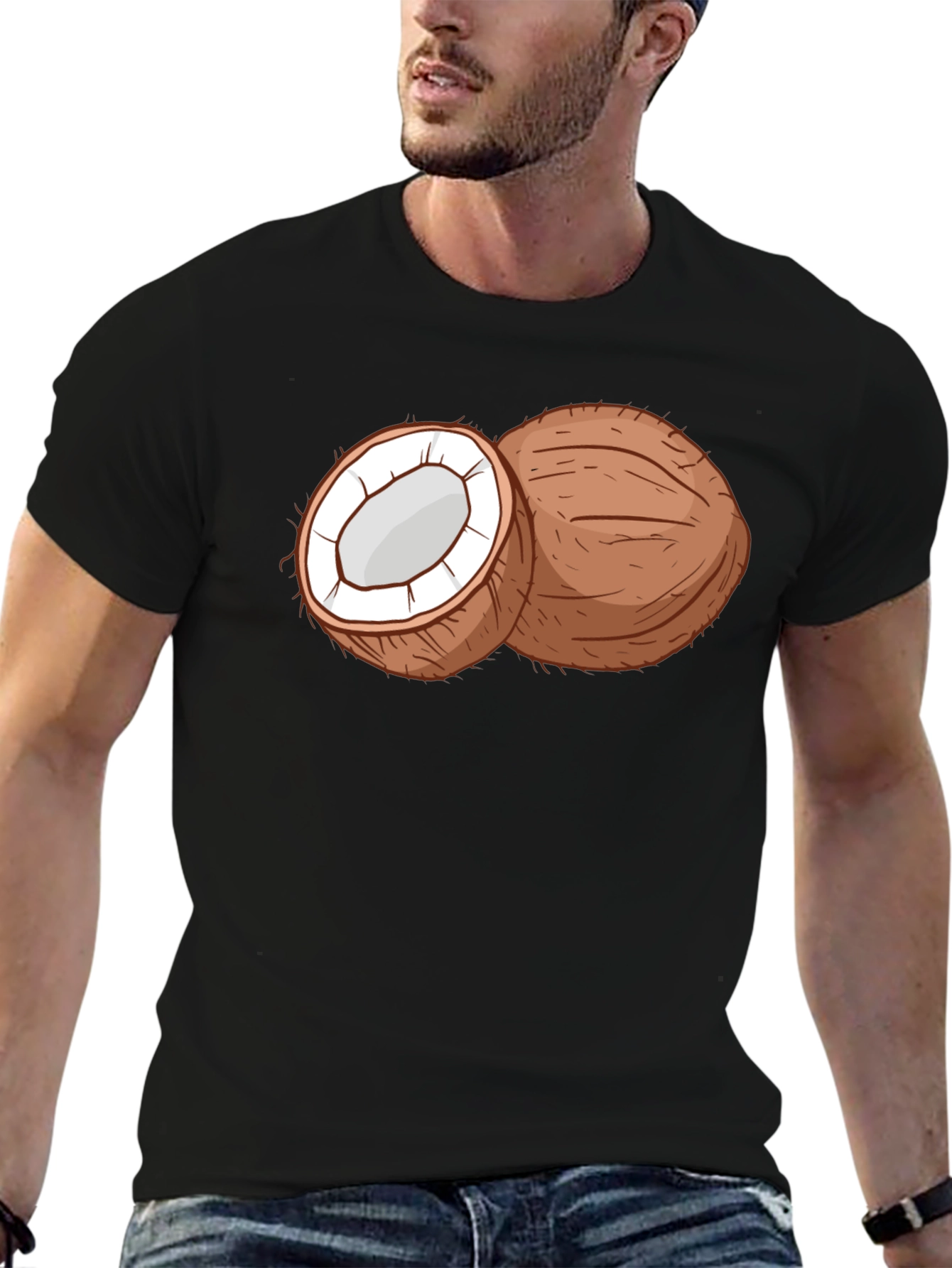Coconut Graphic Tee - Tropical Fruit T-Shirt