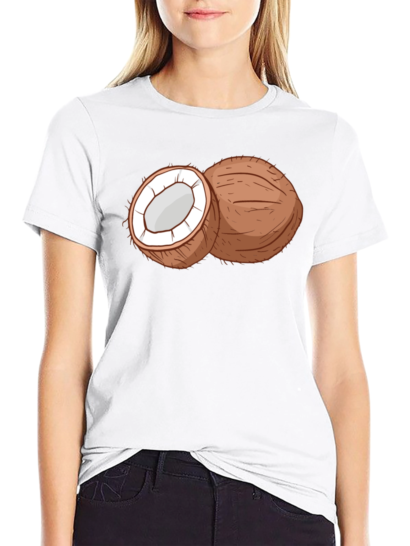 Coconut Graphic Tee - Tropical Fruit T-Shirt