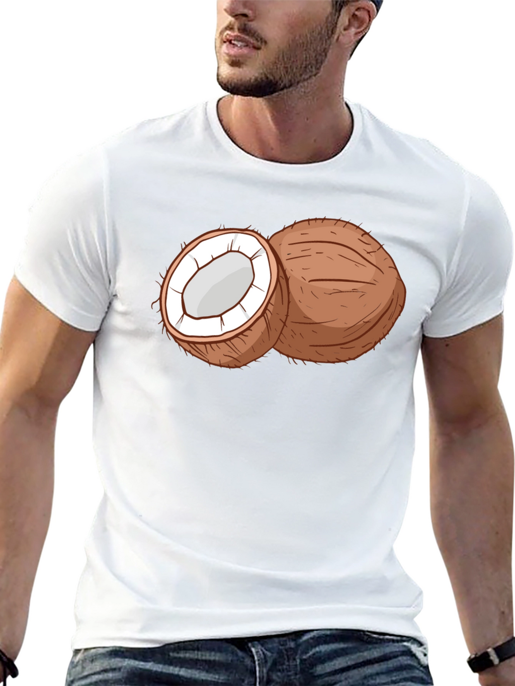 Coconut Graphic Tee - Tropical Fruit T-Shirt