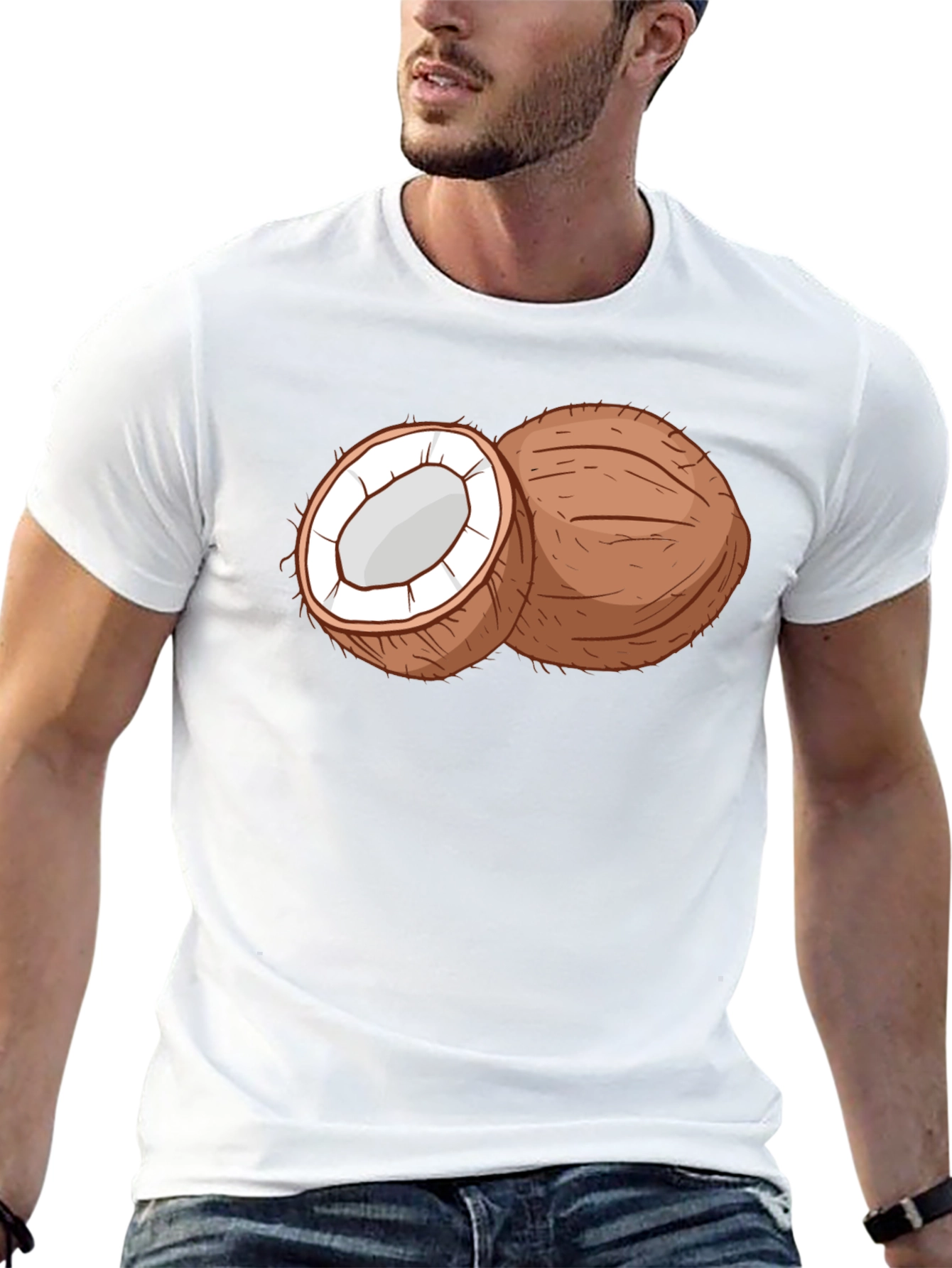 Coconut Graphic Tee - Tropical Fruit T-Shirt