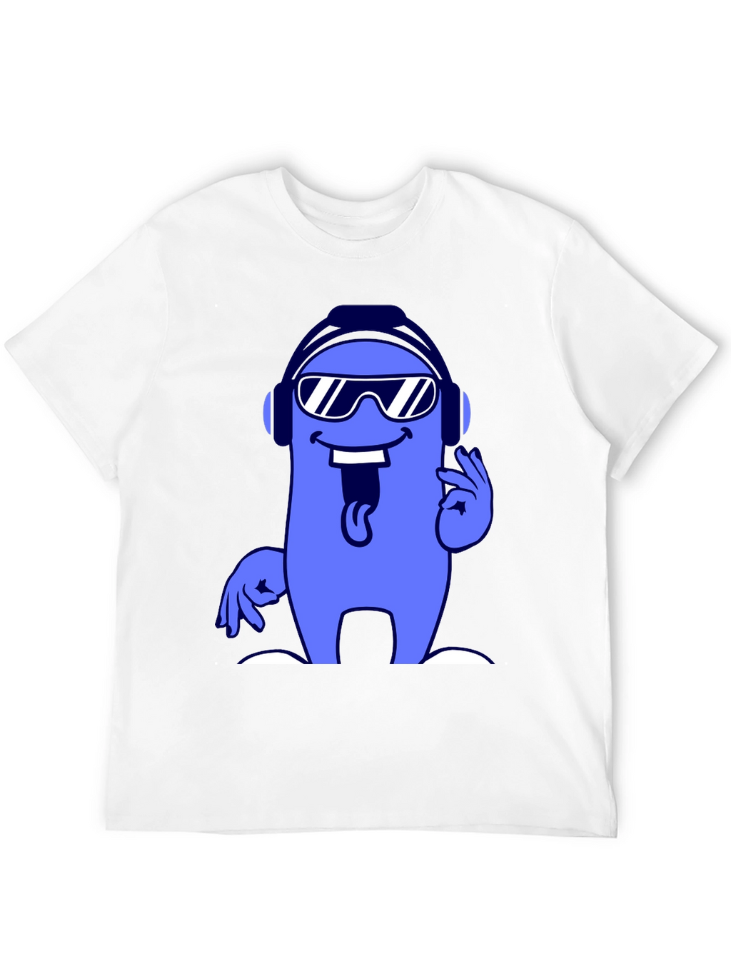 Cool Cartoon Character Graphic Tee - Black