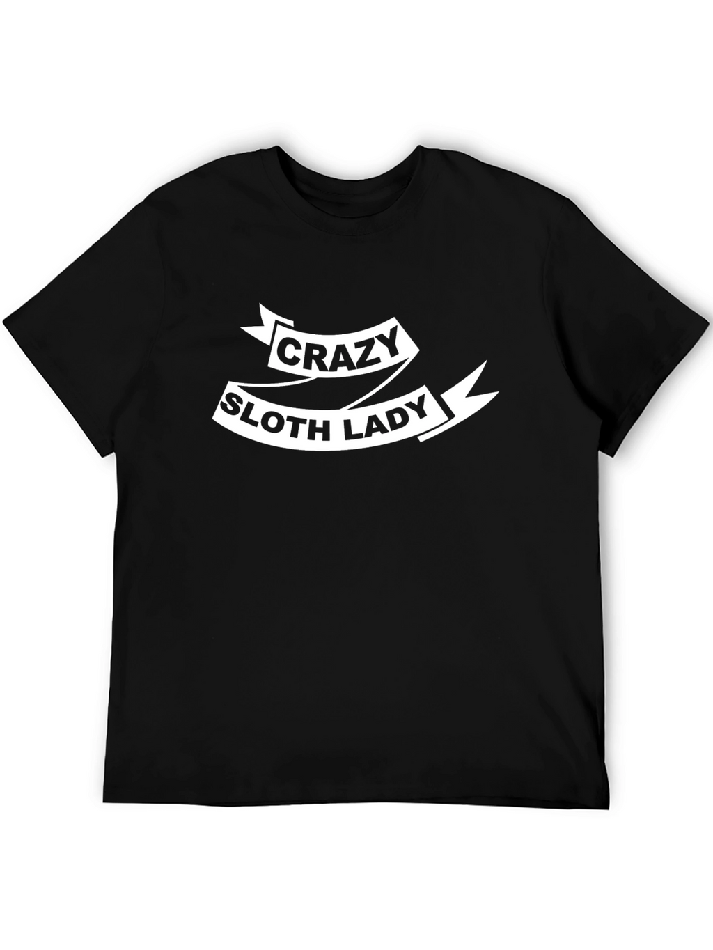 Crazy Sloth Lady Black T-Shirt