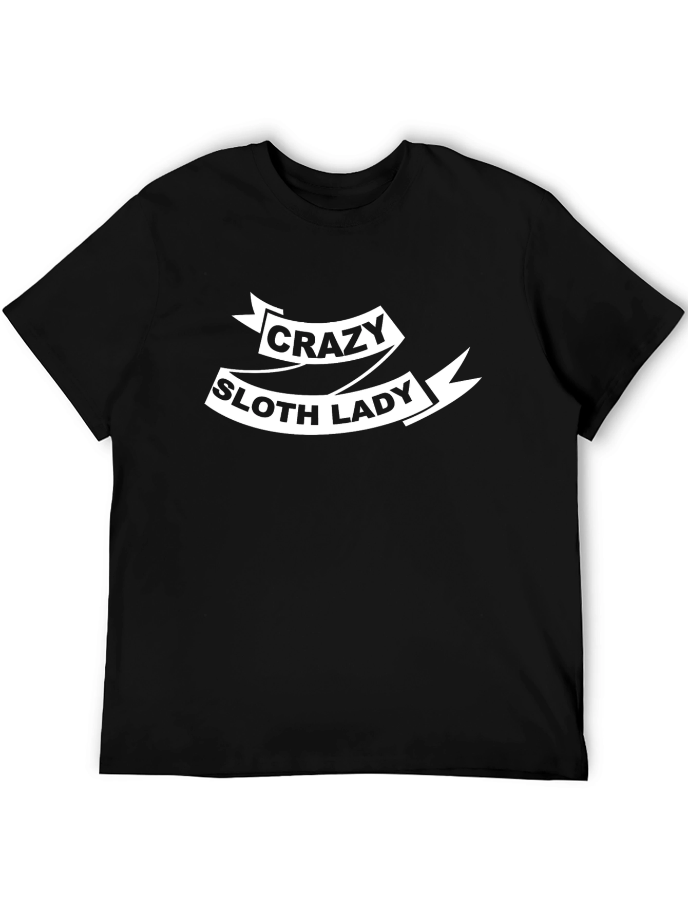 Crazy Sloth Lady Black T-Shirt