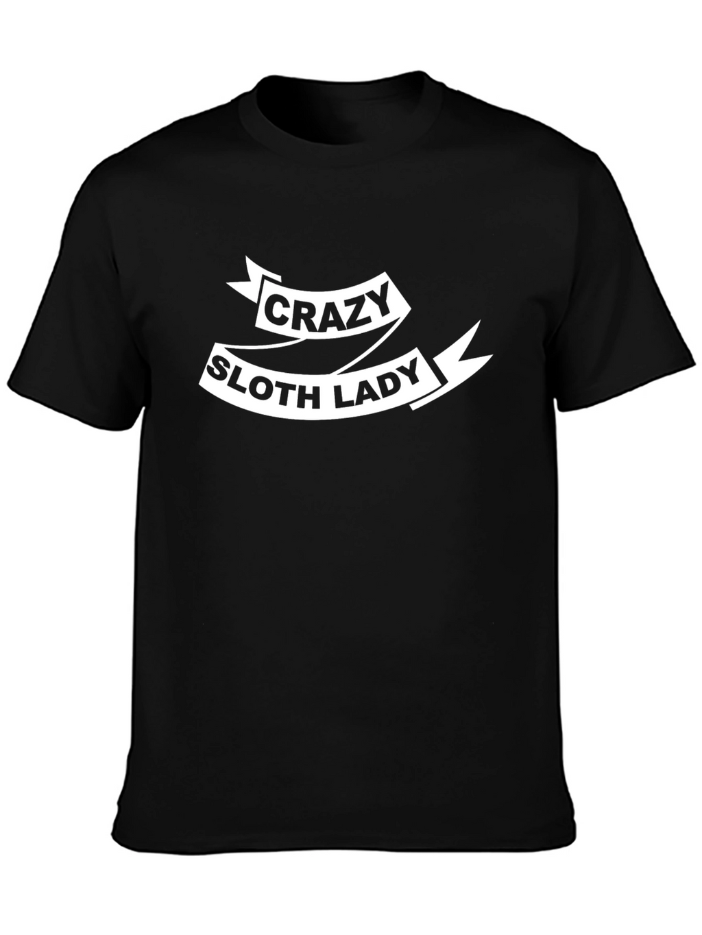 Crazy Sloth Lady Black T-Shirt