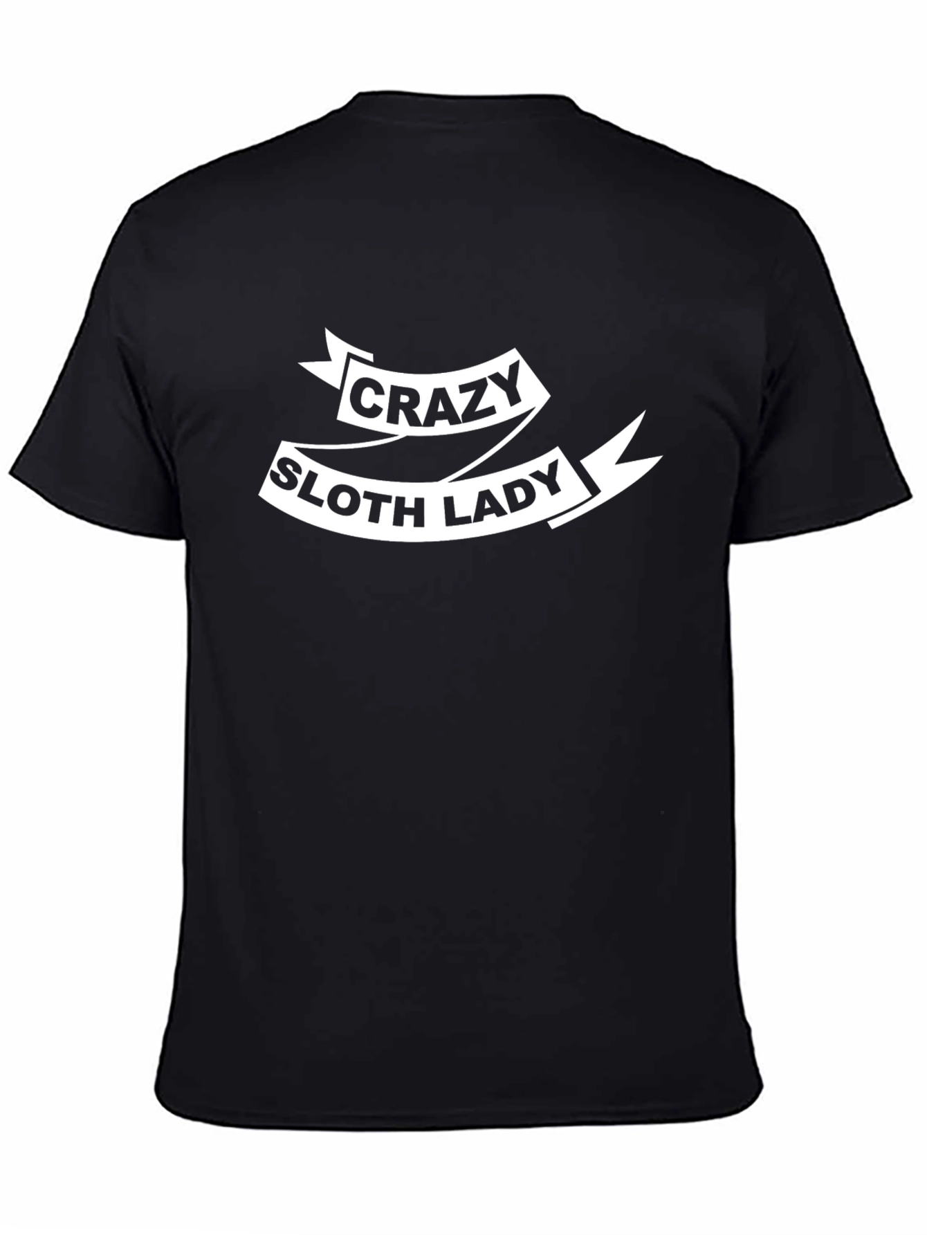 Crazy Sloth Lady Black T-Shirt