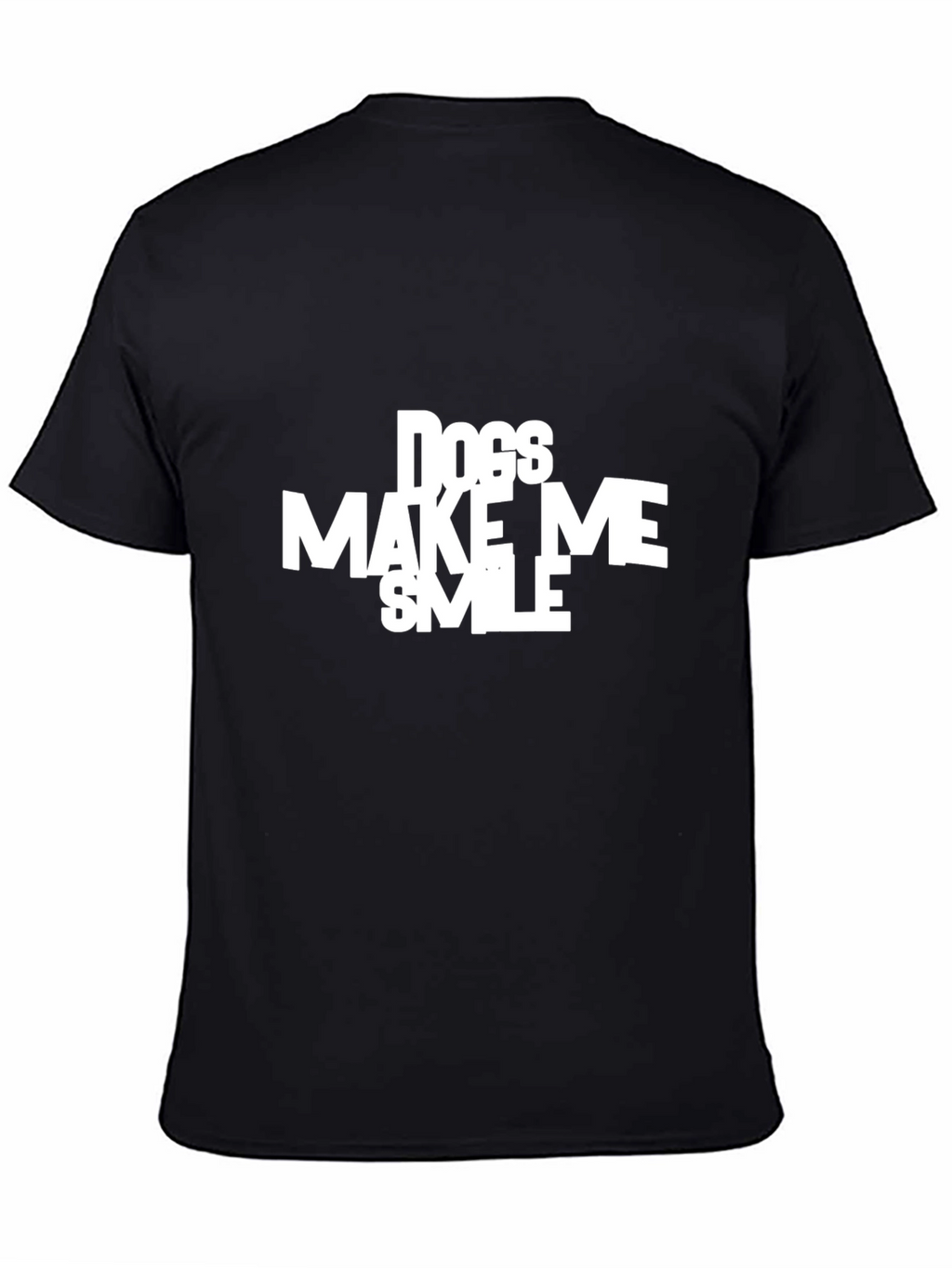 Dogs Make Me Smile Black Graphic Tee