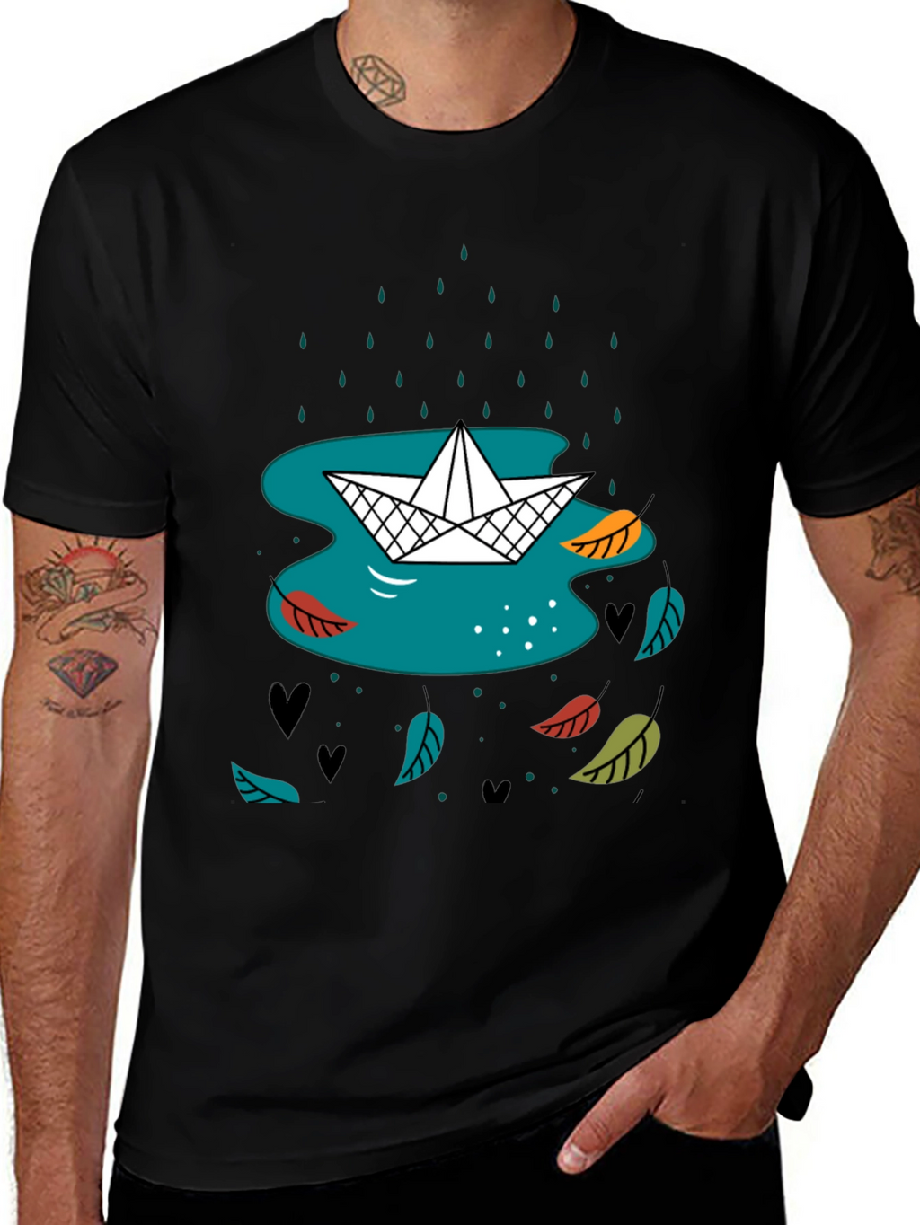 Paper Boat in Rain Graphic Tee