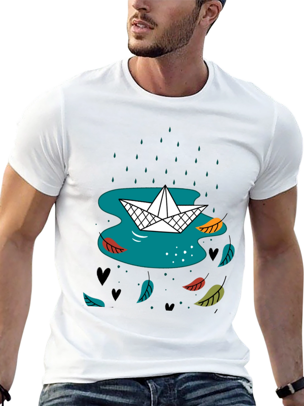 Paper Boat in Rain Graphic Tee