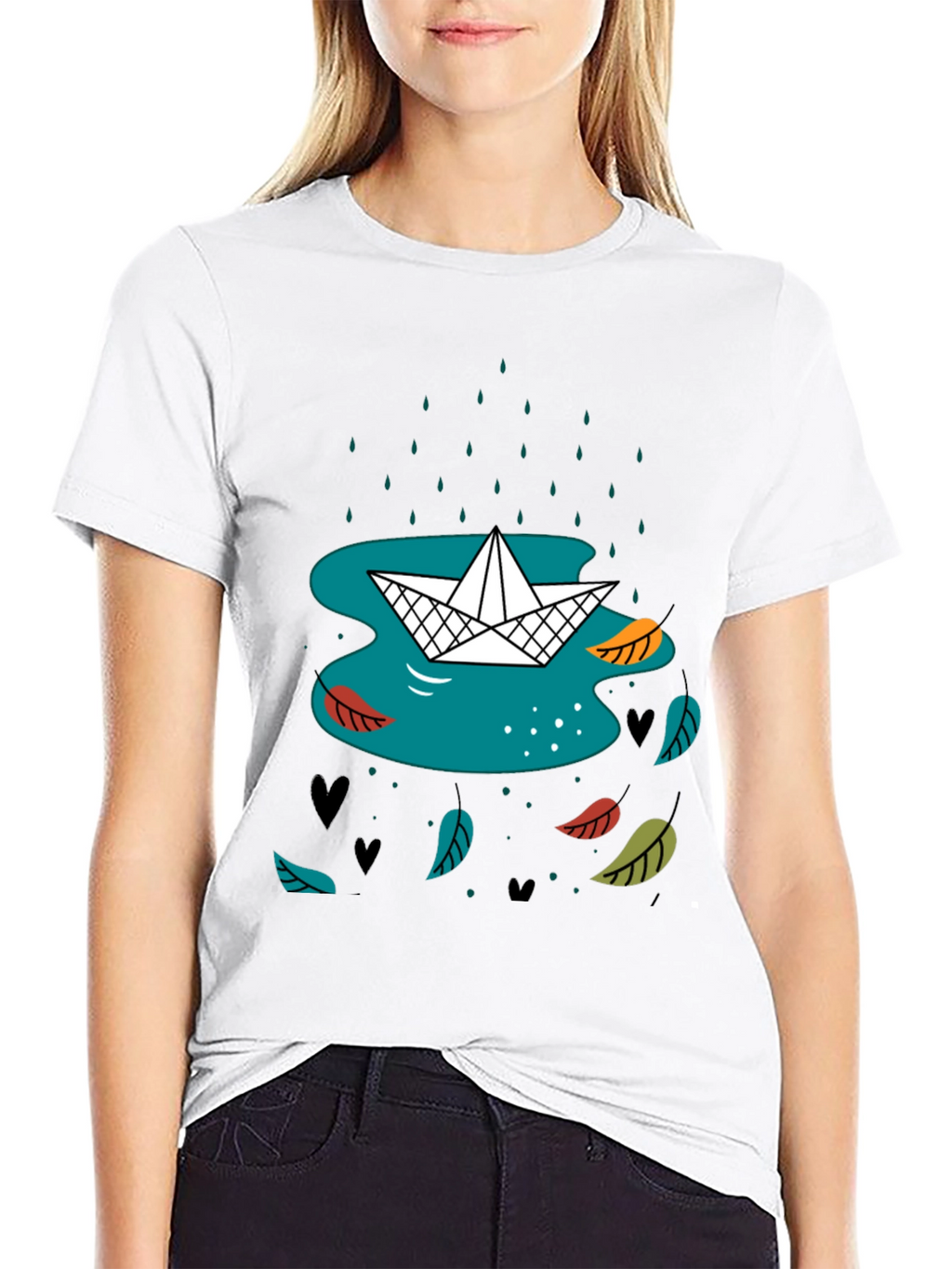 Paper Boat in Rain Graphic Tee