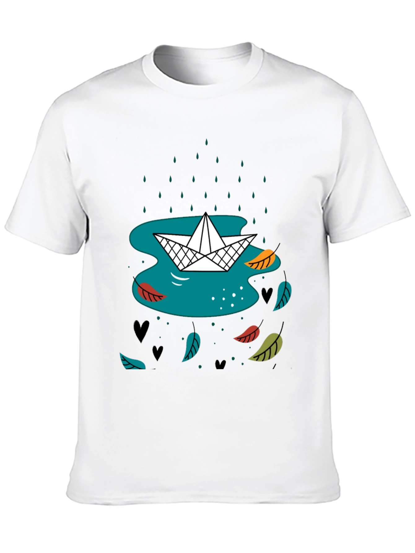 Paper Boat in Rain Graphic Tee