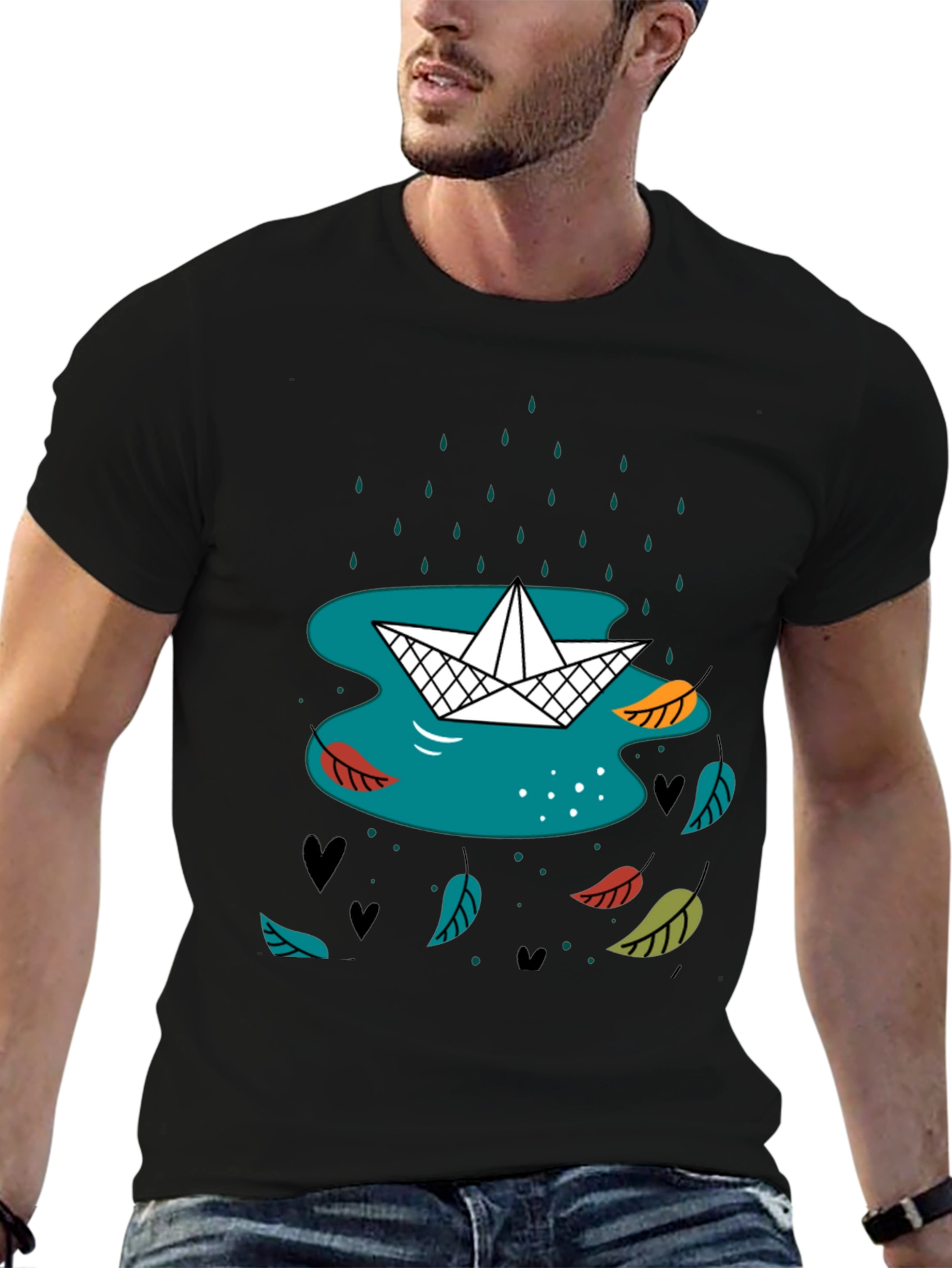 Paper Boat in Rain Graphic Tee