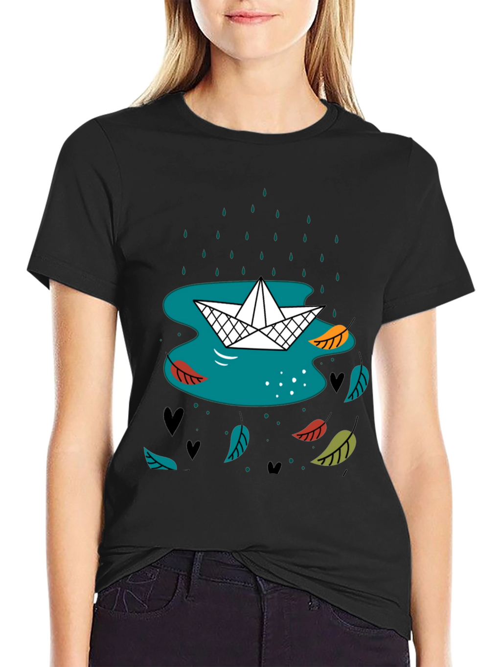 Paper Boat in Rain Graphic Tee