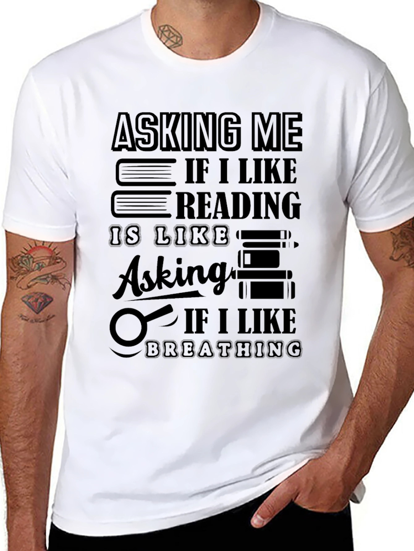 Reading Lover Graphic Tee - Asking Me If I Like Reading...