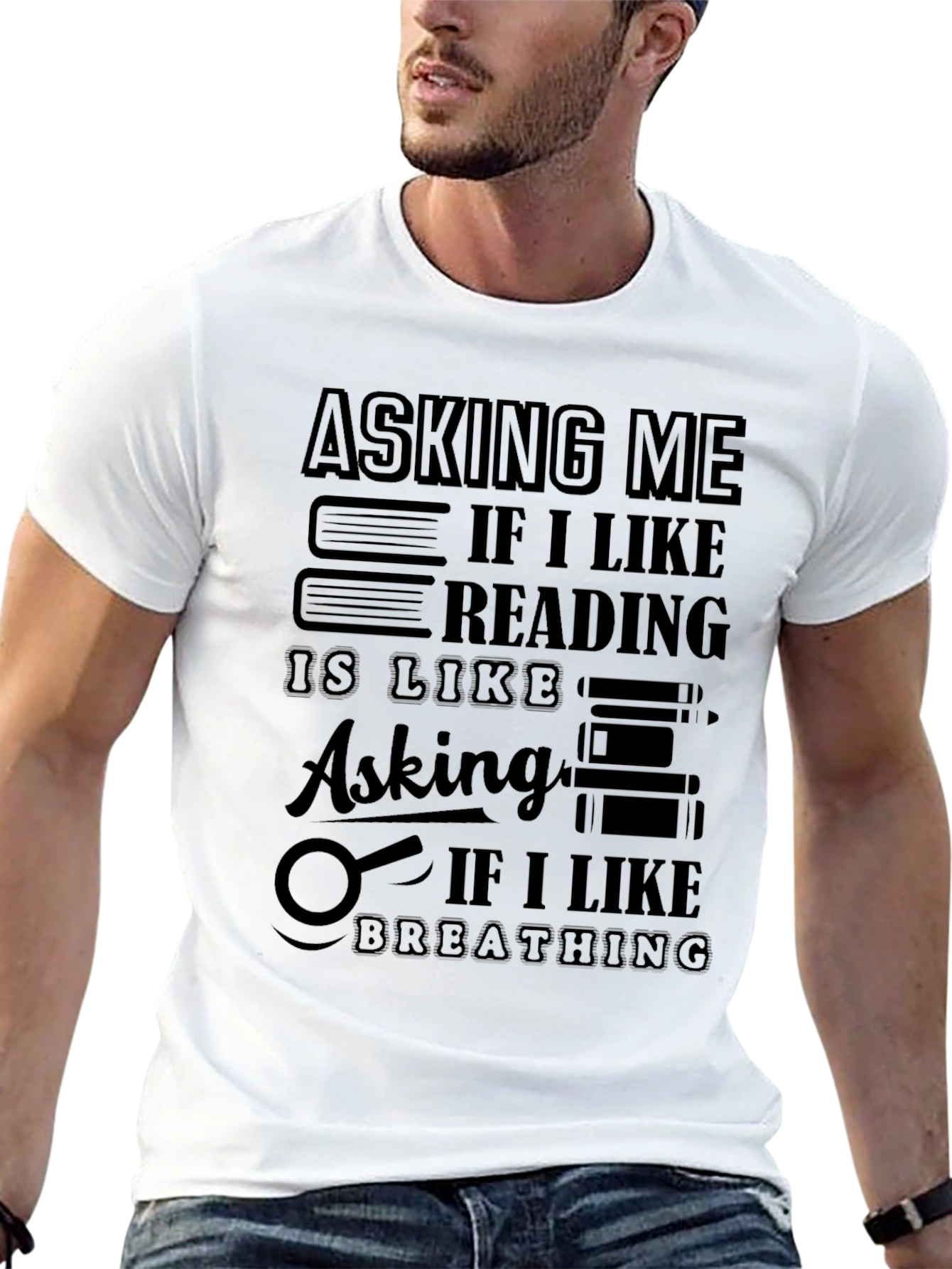Reading Lover Graphic Tee - Asking Me If I Like Reading...