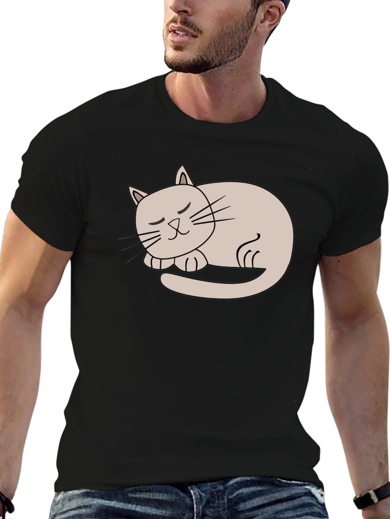 Cute Cat Nap T-Shirt - Soft Style Tee