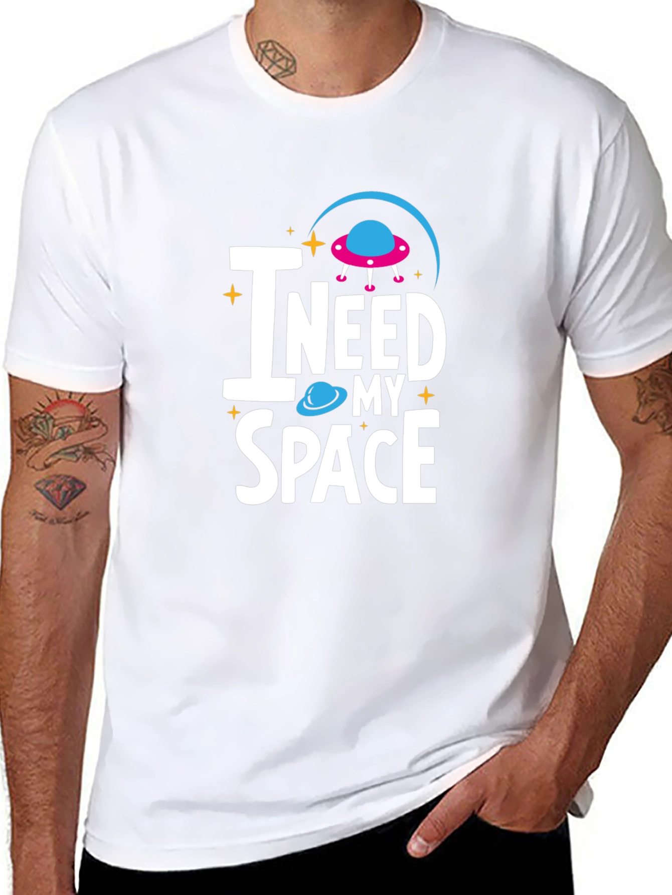 I Need My Space Graphic Tee - Comfortable Cotton Blend
