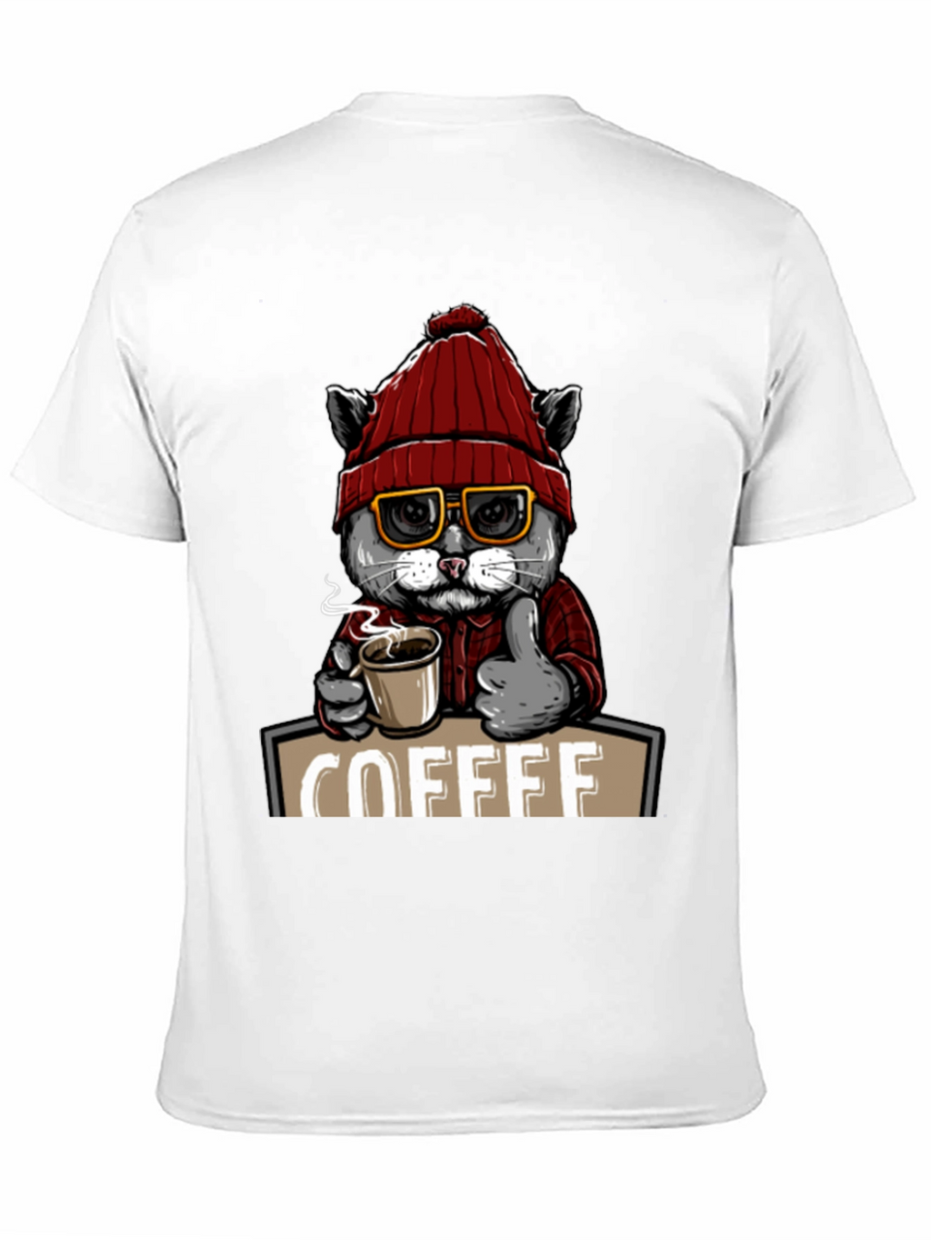 Coffee Cat T-Shirt - Quirky Graphic Tee